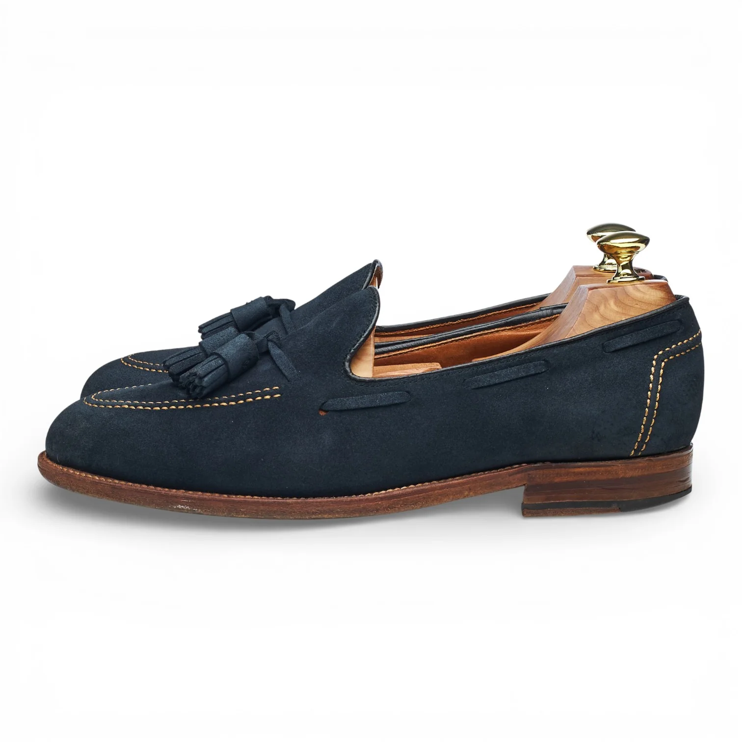 '09188' Navy Blue Suede Tassel Loafers UK 7.5 US 8.5 D - Image 3