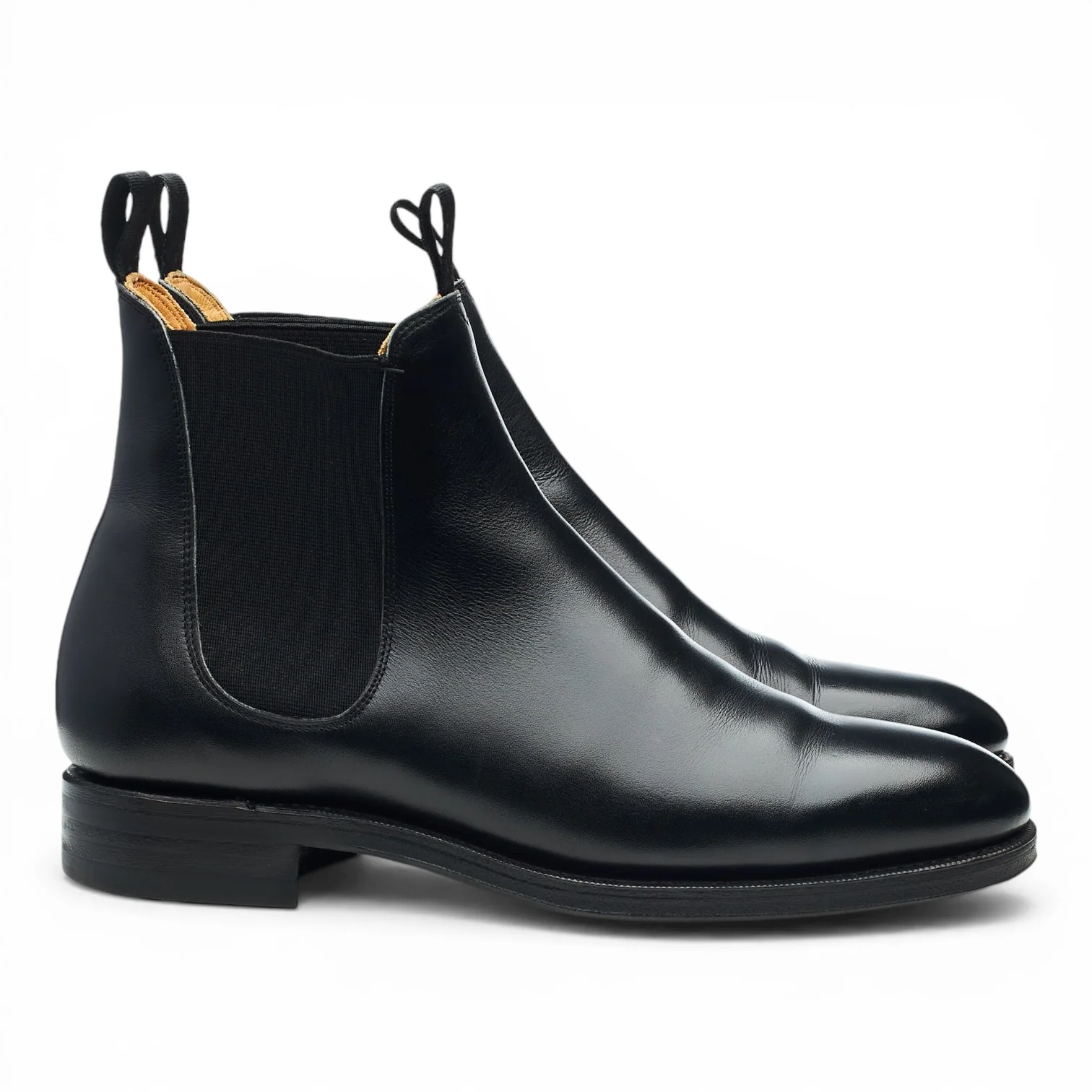 '101050' Black Leather Chelsea Boots UK 7 E