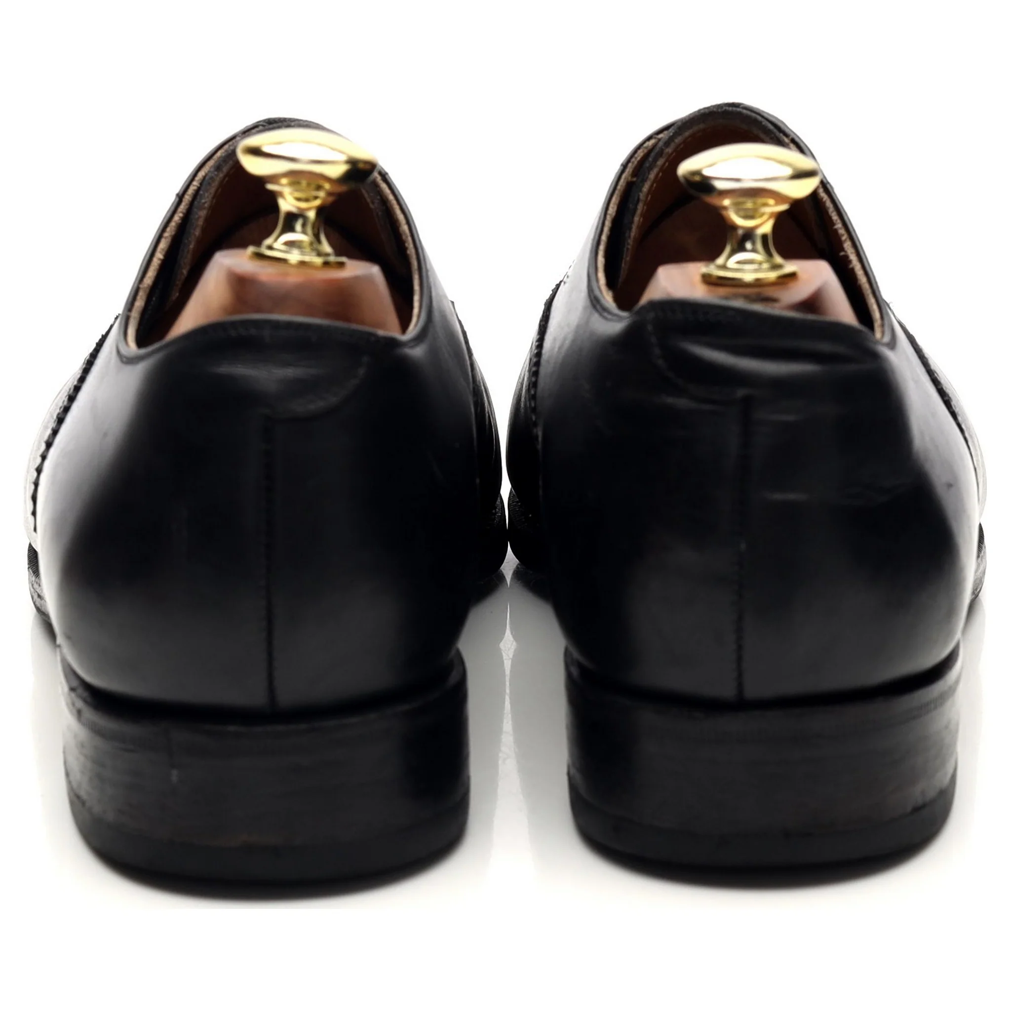 '101520' Black Leather Oxford Brogues UK 8 E - Image 4