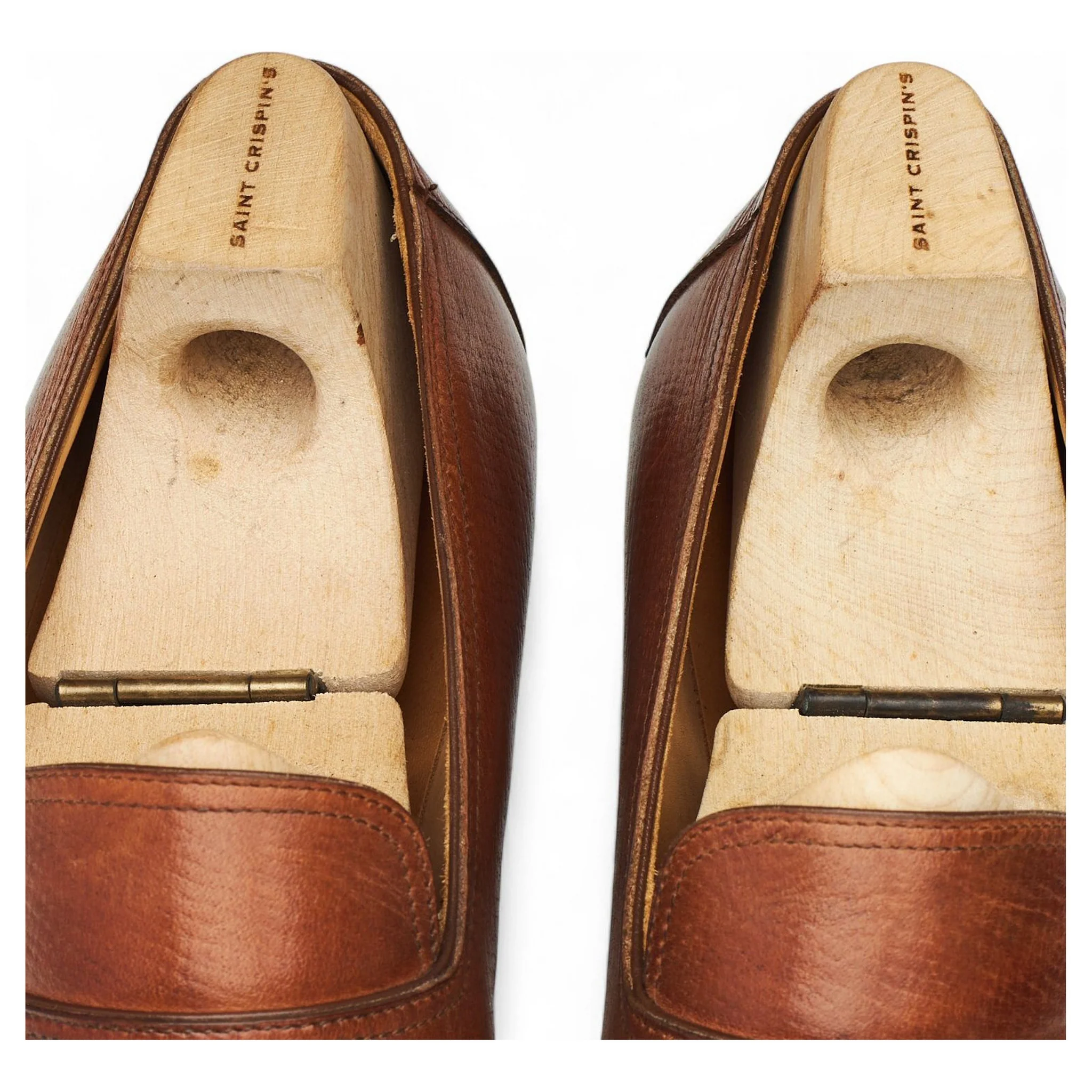 '111' Tan Brown Russian Grain Leather Loafers UK 9.5 E - Image 6