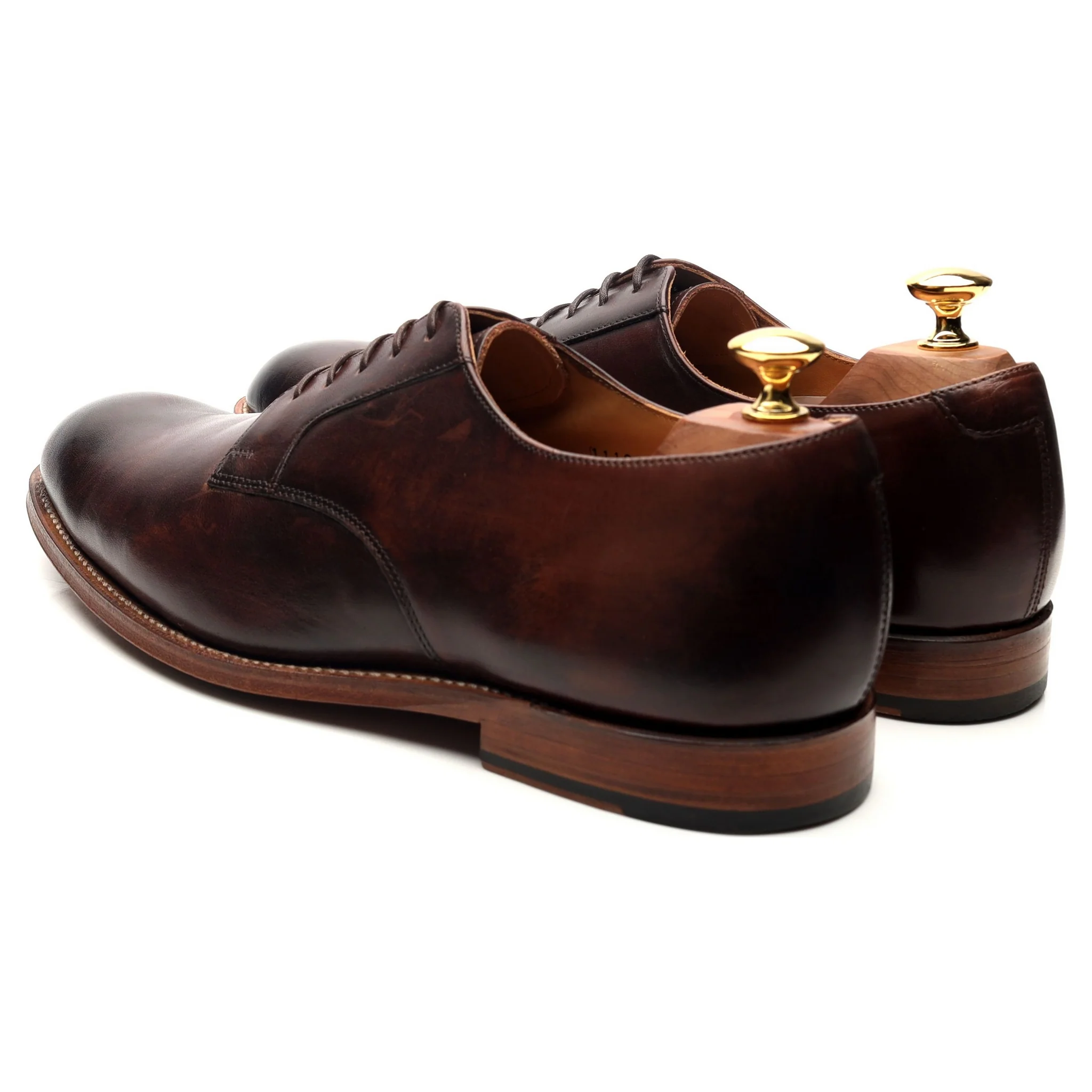 'Liam' Dark Brown Leather Derby UK 9 F - Image 3