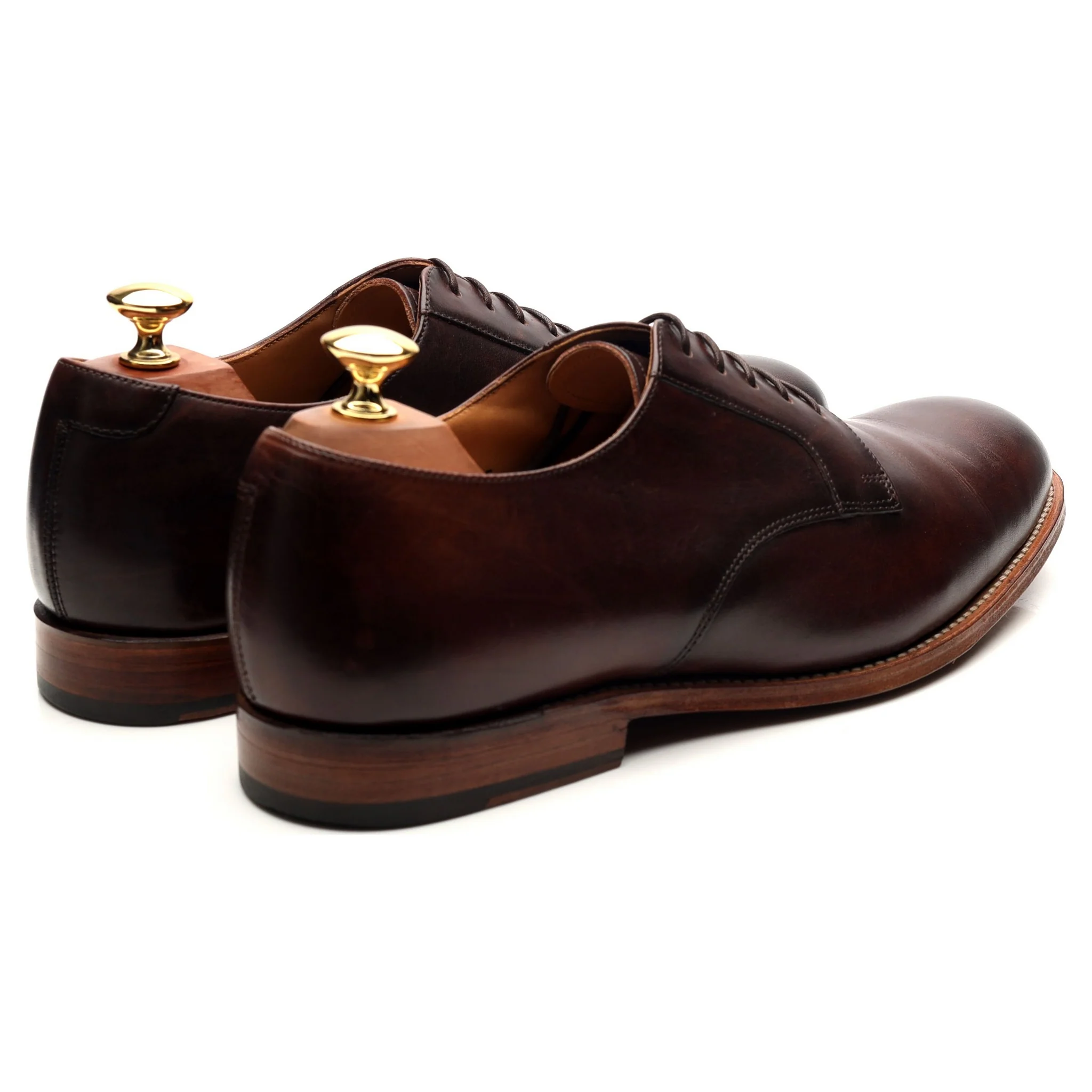 'Liam' Dark Brown Leather Derby UK 9 F - Image 5