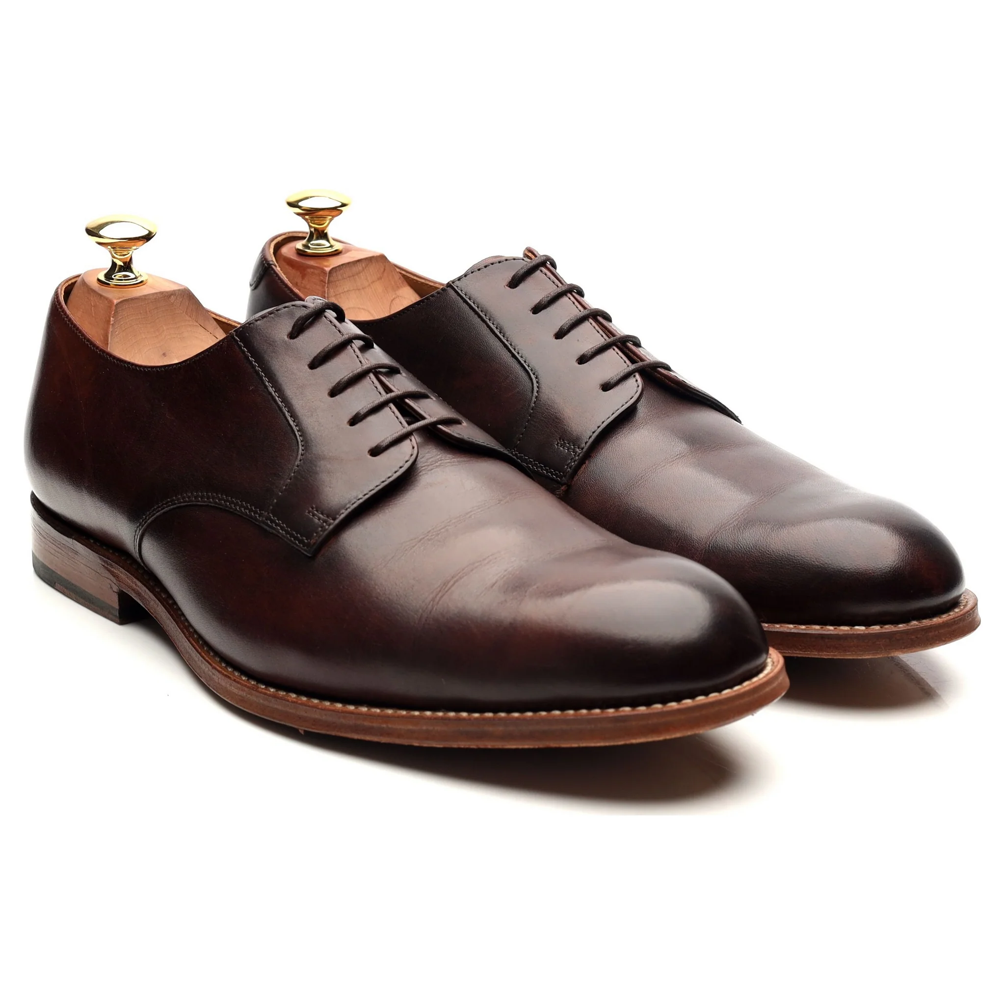 'Liam' Dark Brown Leather Derby UK 9 F - Image 7