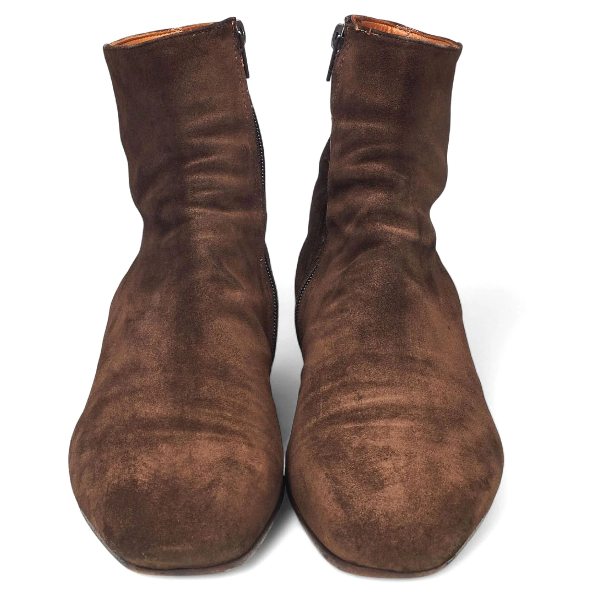 Brown Suede Zip Up Boots UK 7 EU 41 - Image 2