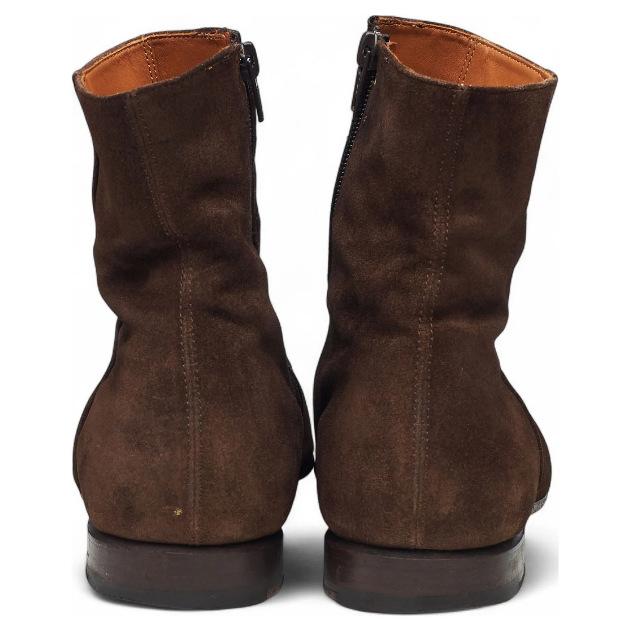 Brown Suede Zip Up Boots UK 7 EU 41 - Image 4