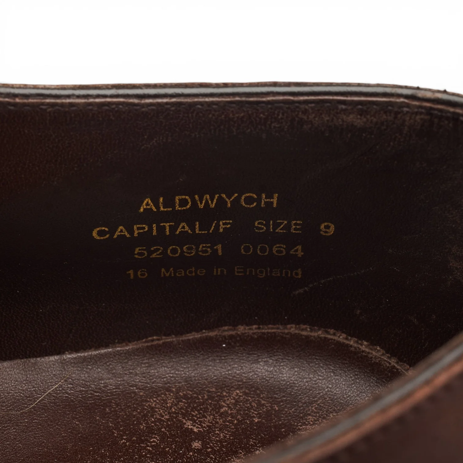 1880 'Aldwych' Dark Brown Leather Oxford UK 9 F - Image 7