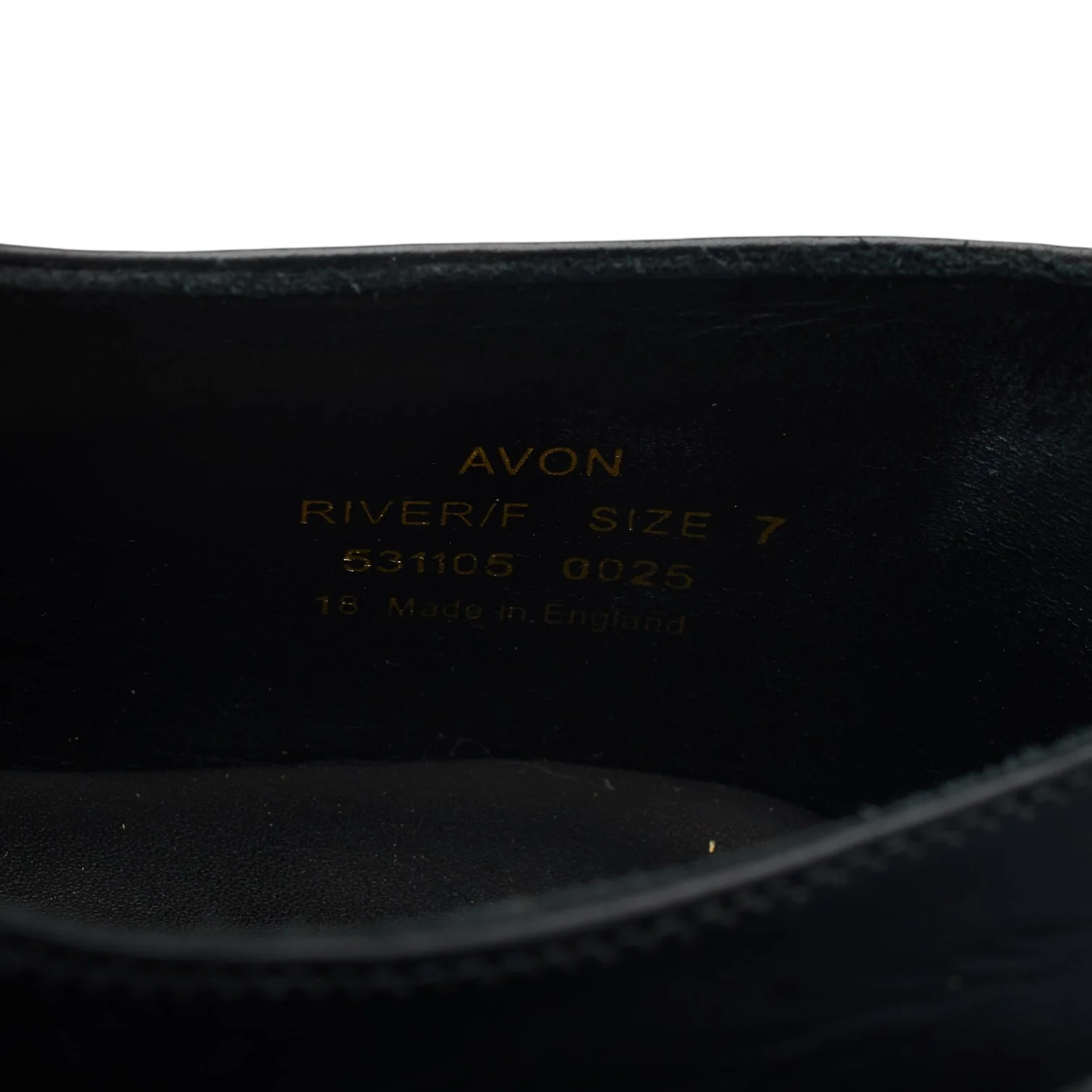 1880 'Avon' Black Leather Split Toe Derby UK 7 F - Image 7