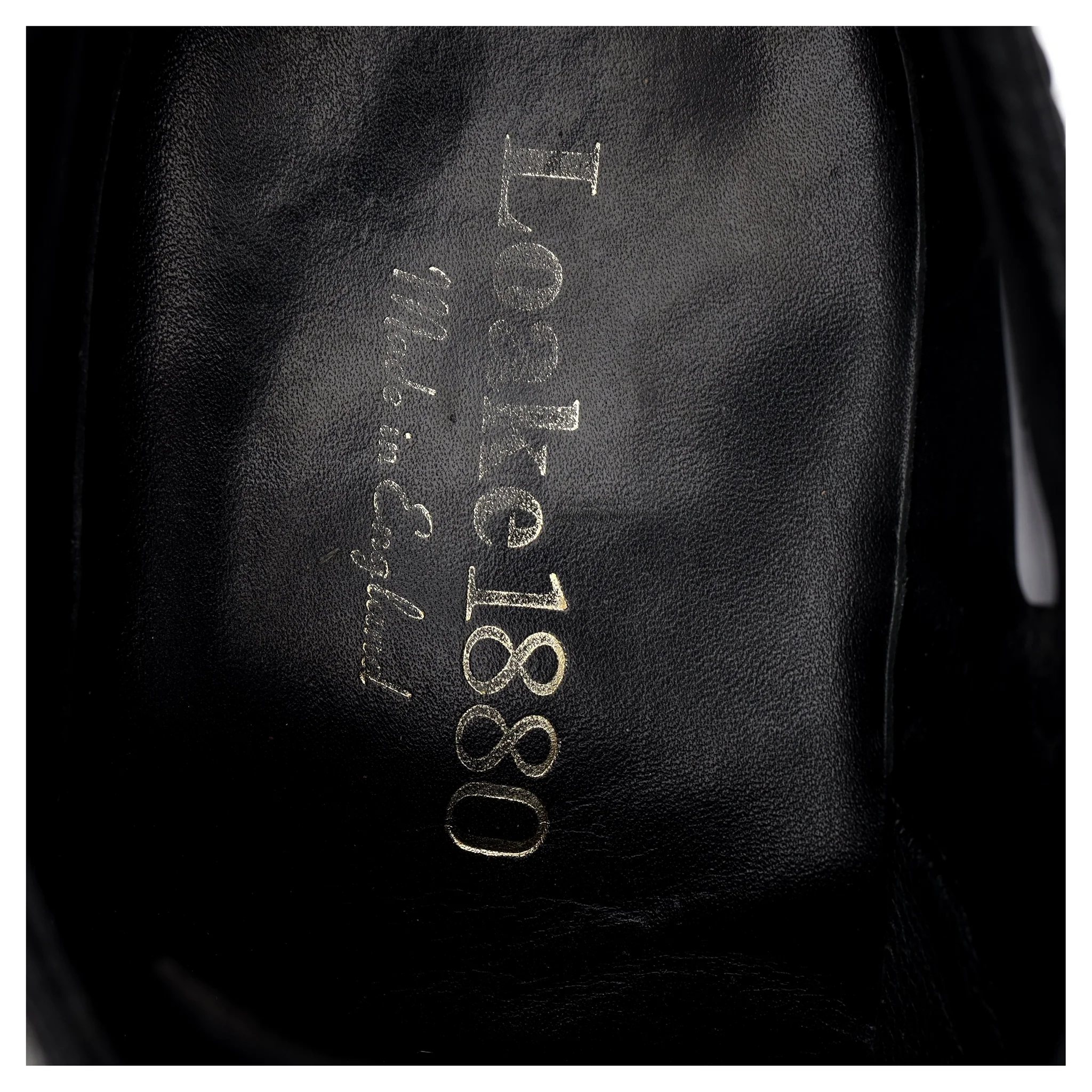 1880 'Badminton 2' Black Leather Derby UK 7 G - Image 12