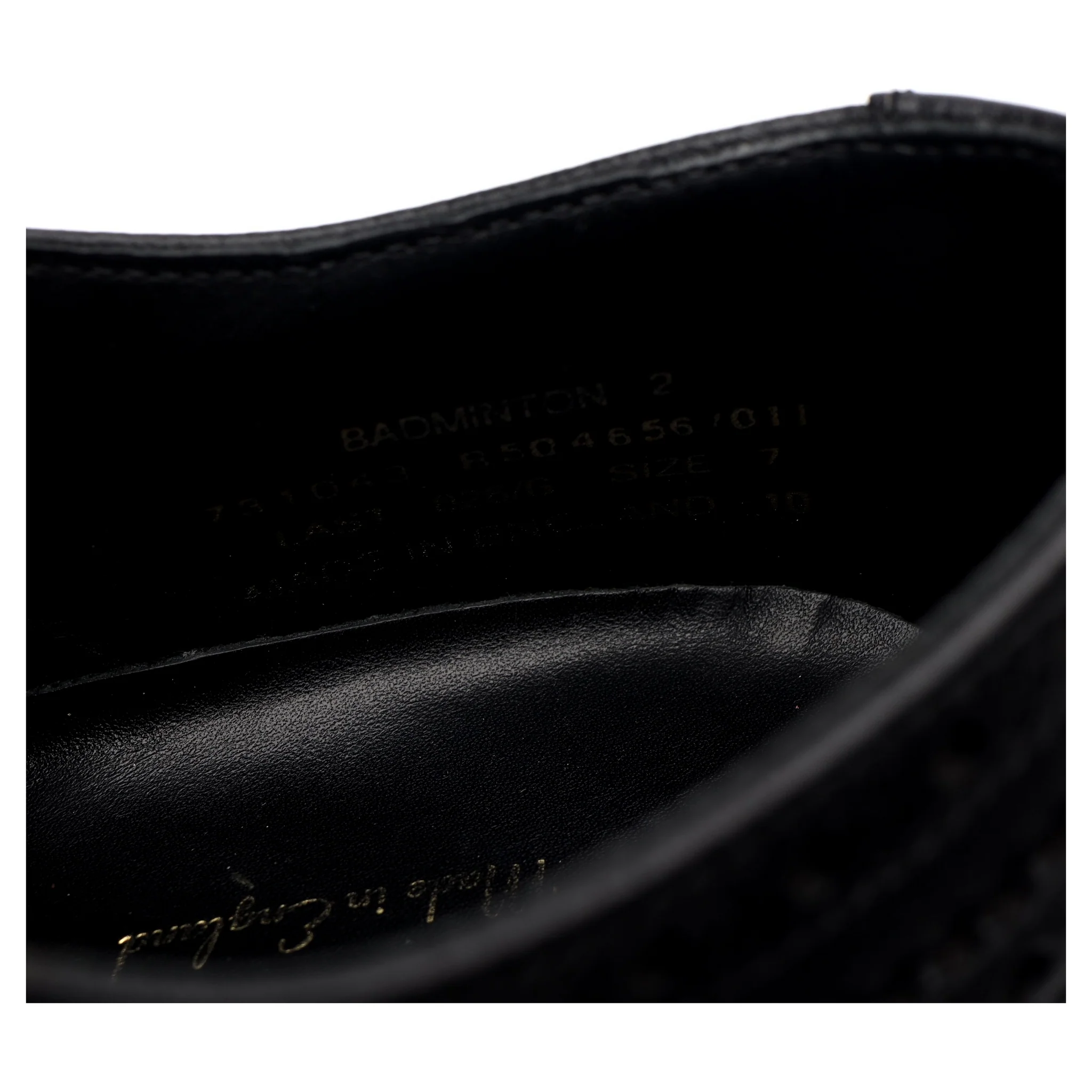 1880 'Badminton 2' Black Leather Derby UK 7 G - Image 13