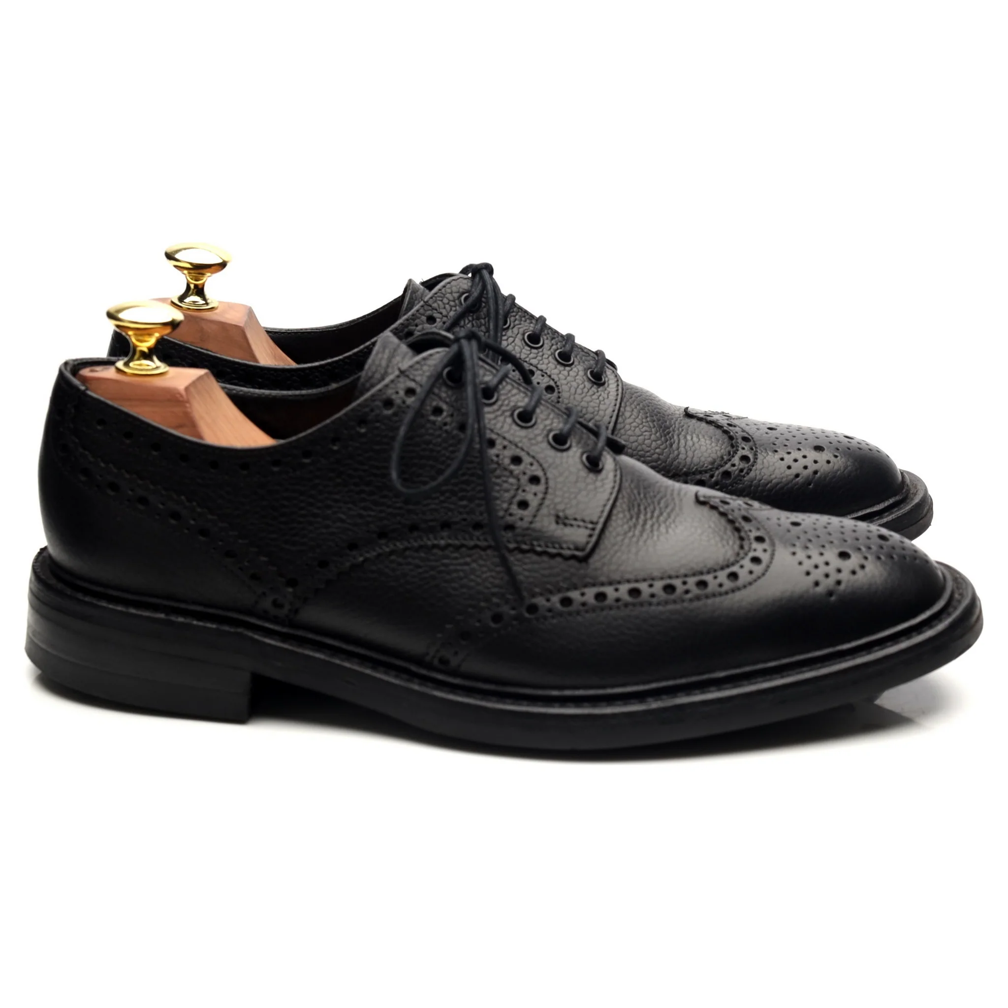 1880 'Badminton 2' Black Leather Derby UK 7 G - Image 6