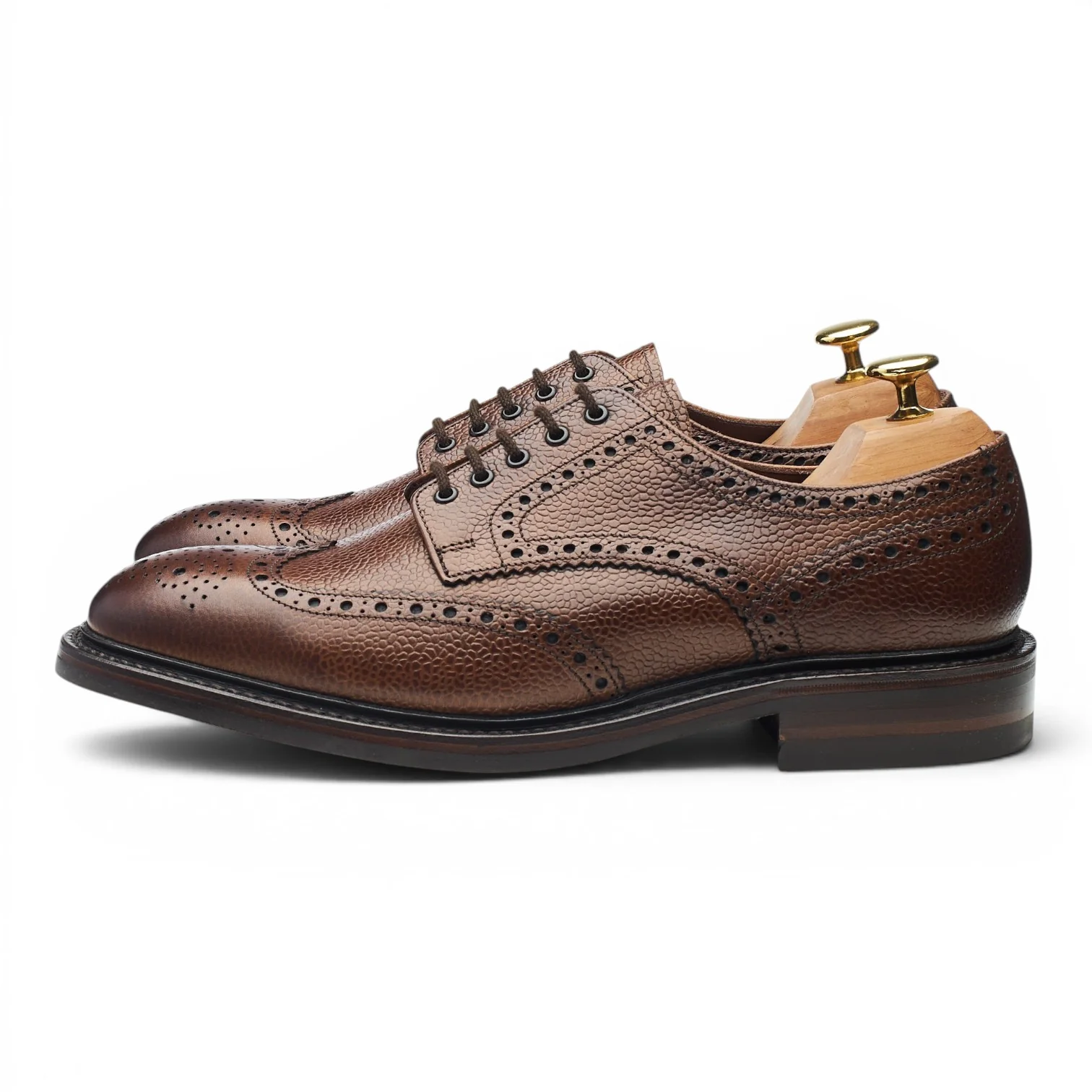 1880 'Badminton 2' Dark Brown Grain Leather Derby Brogues UK 8.5 G - Image 3