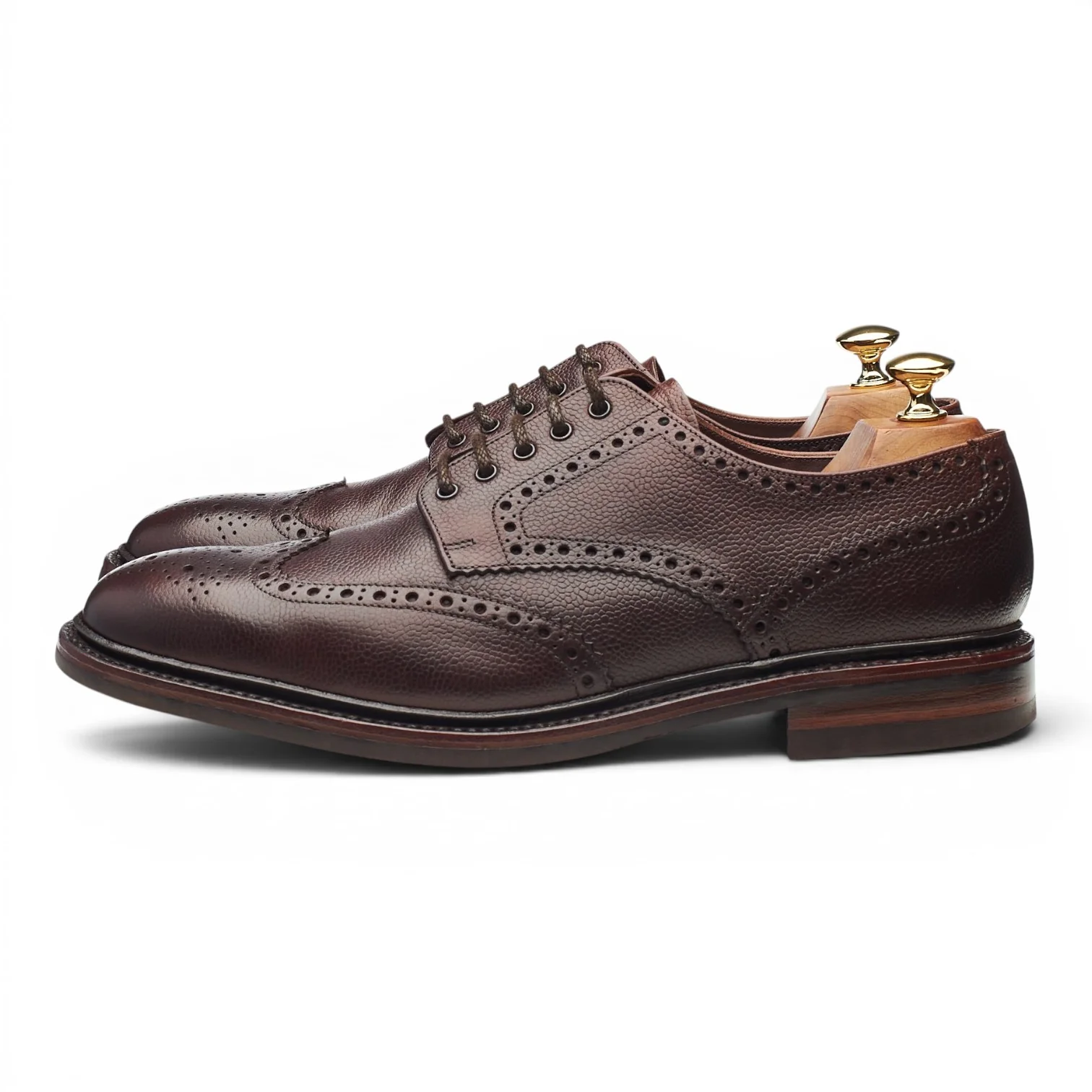 1880 'Badminton 2' Dark Brown Grain Leather Derby Brogues UK 9.5 G - Image 3