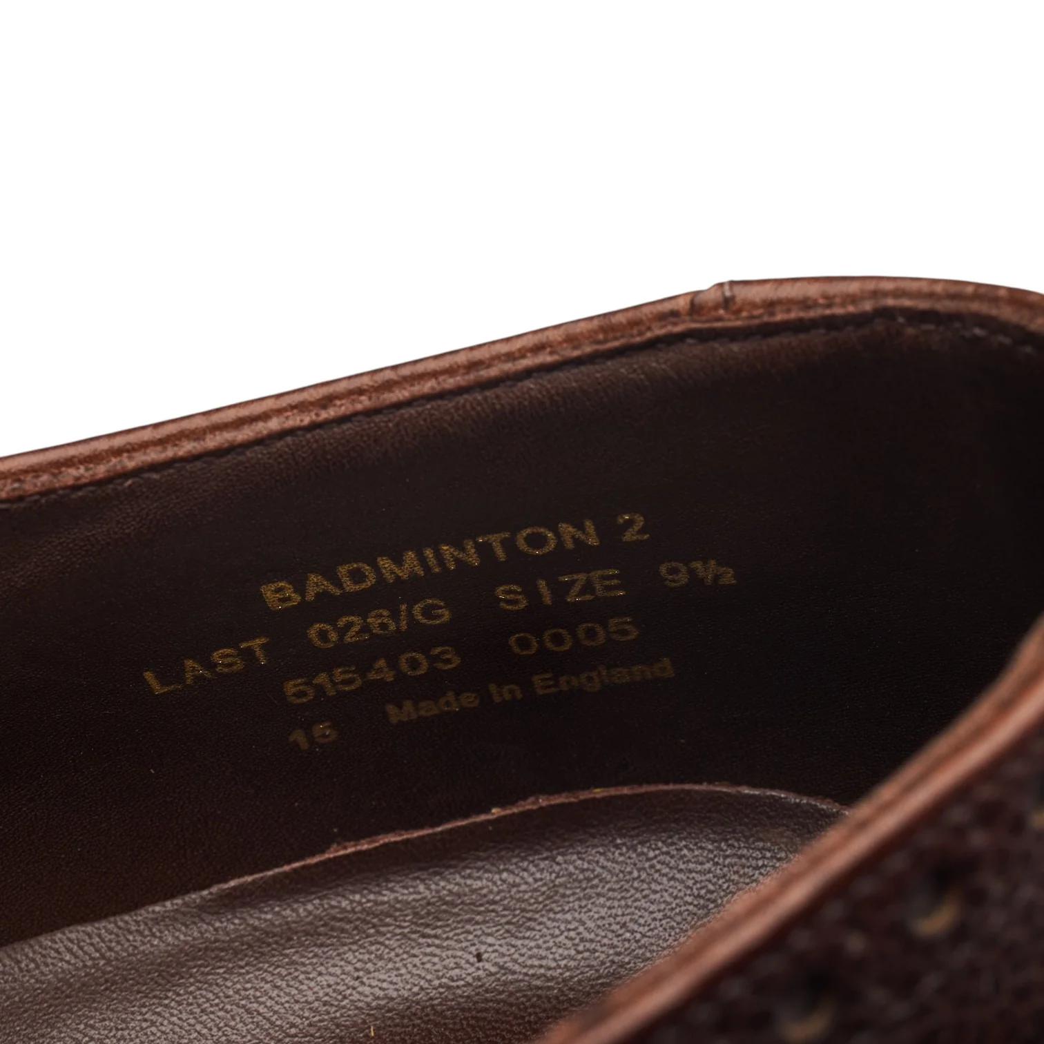 1880 'Badminton 2' Dark Brown Grain Leather Derby Brogues UK 9.5 G - Image 7