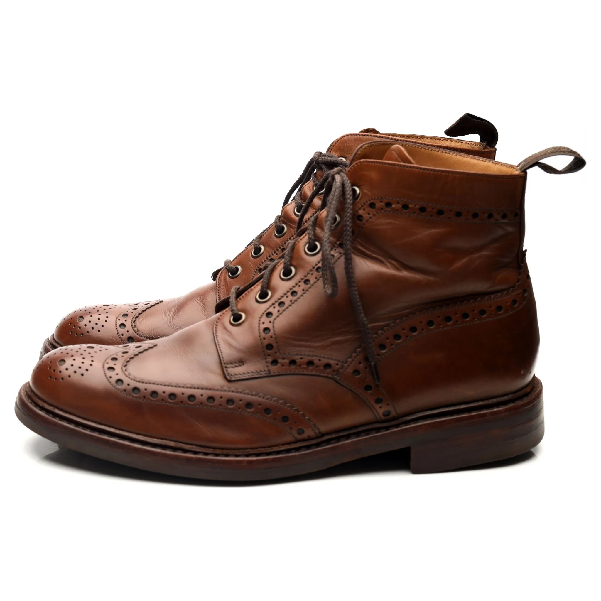 1880 'Bedale' Brown Leather Brogues Boots UK 8.5 G - Image 2