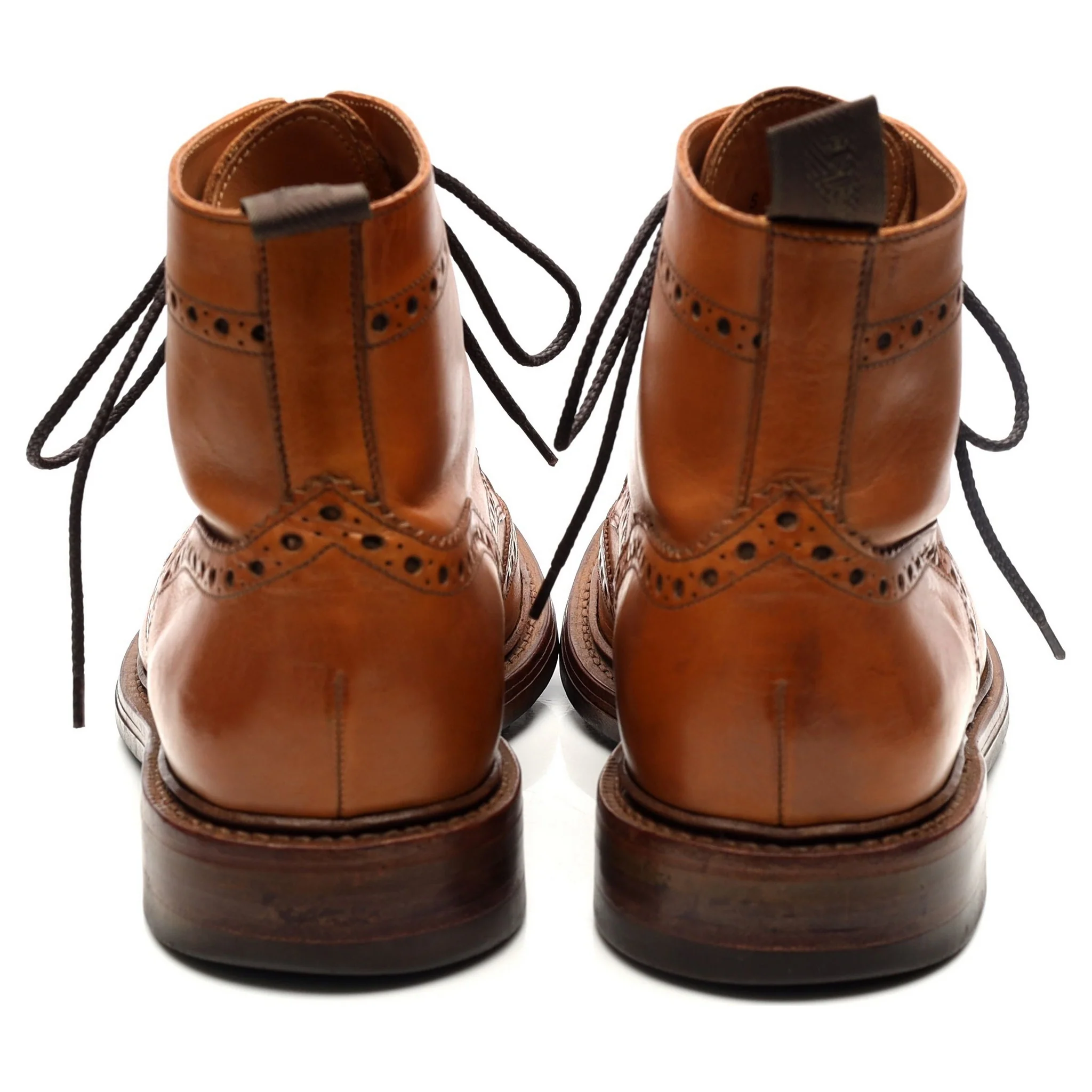 1880 'Bedale' Tan Brown Leather Boots UK 8 G - Image 4