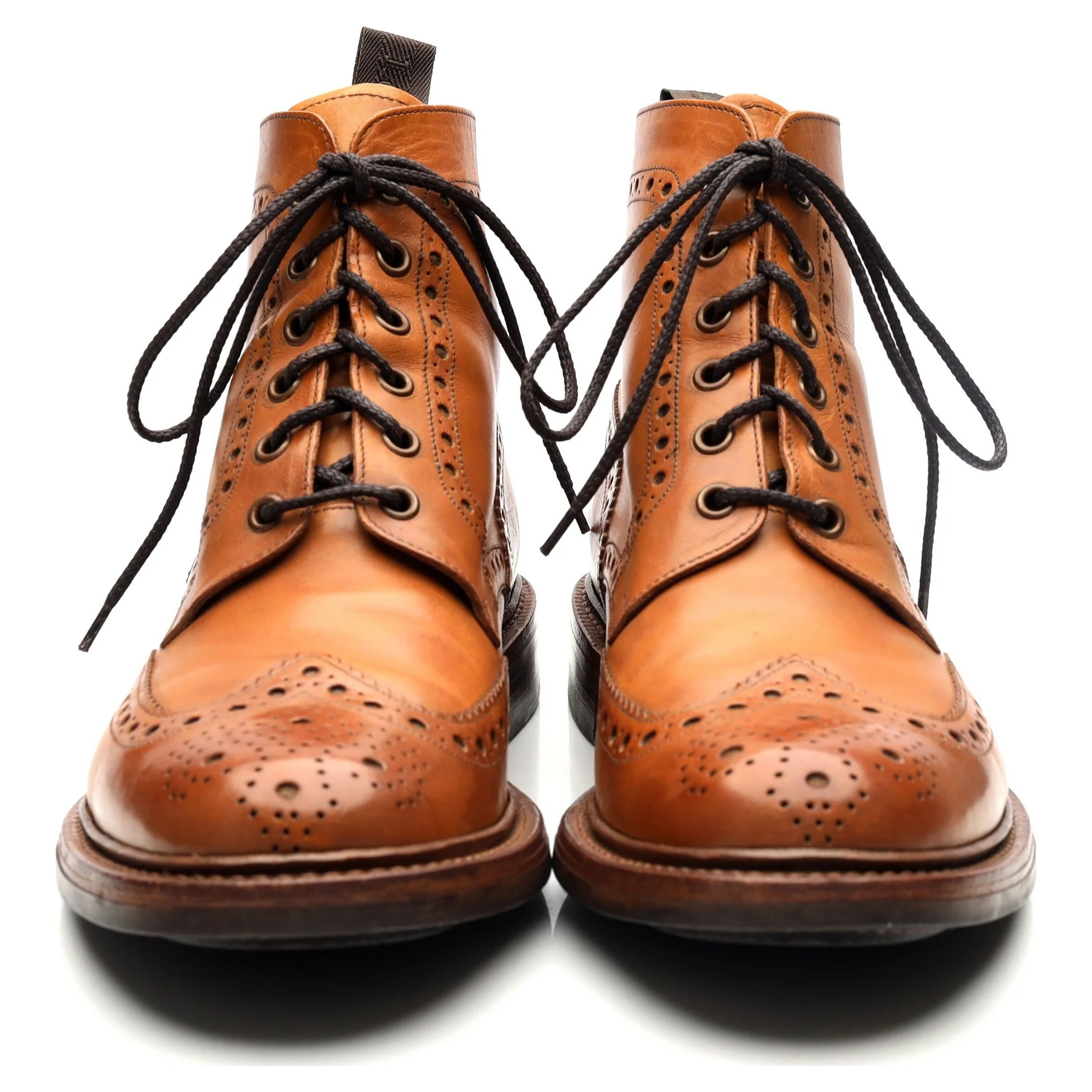 1880 'Bedale' Tan Brown Leather Boots UK 8 G - Image 8