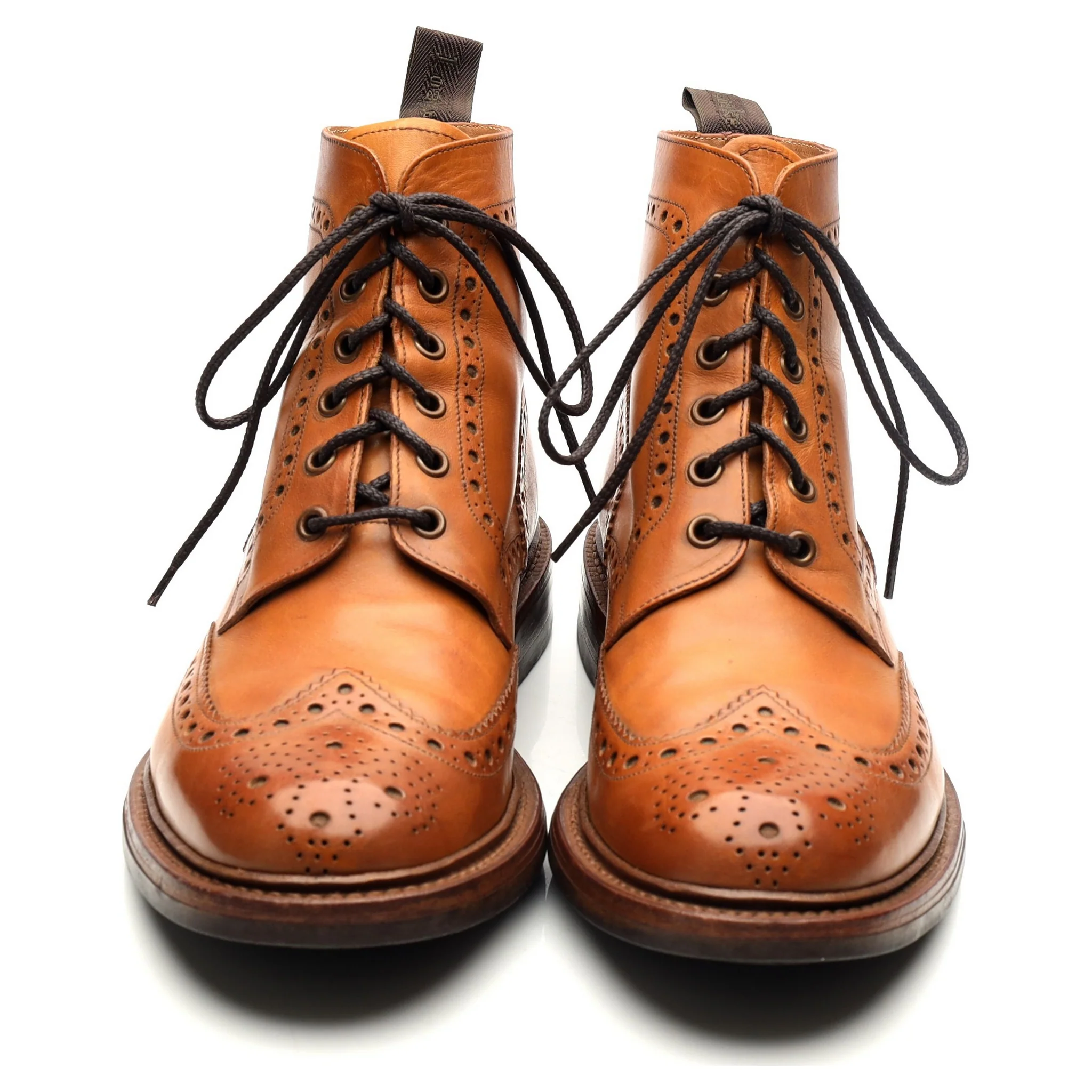 1880 'Bedale' Tan Brown Leather Boots UK 8 G - Image 9