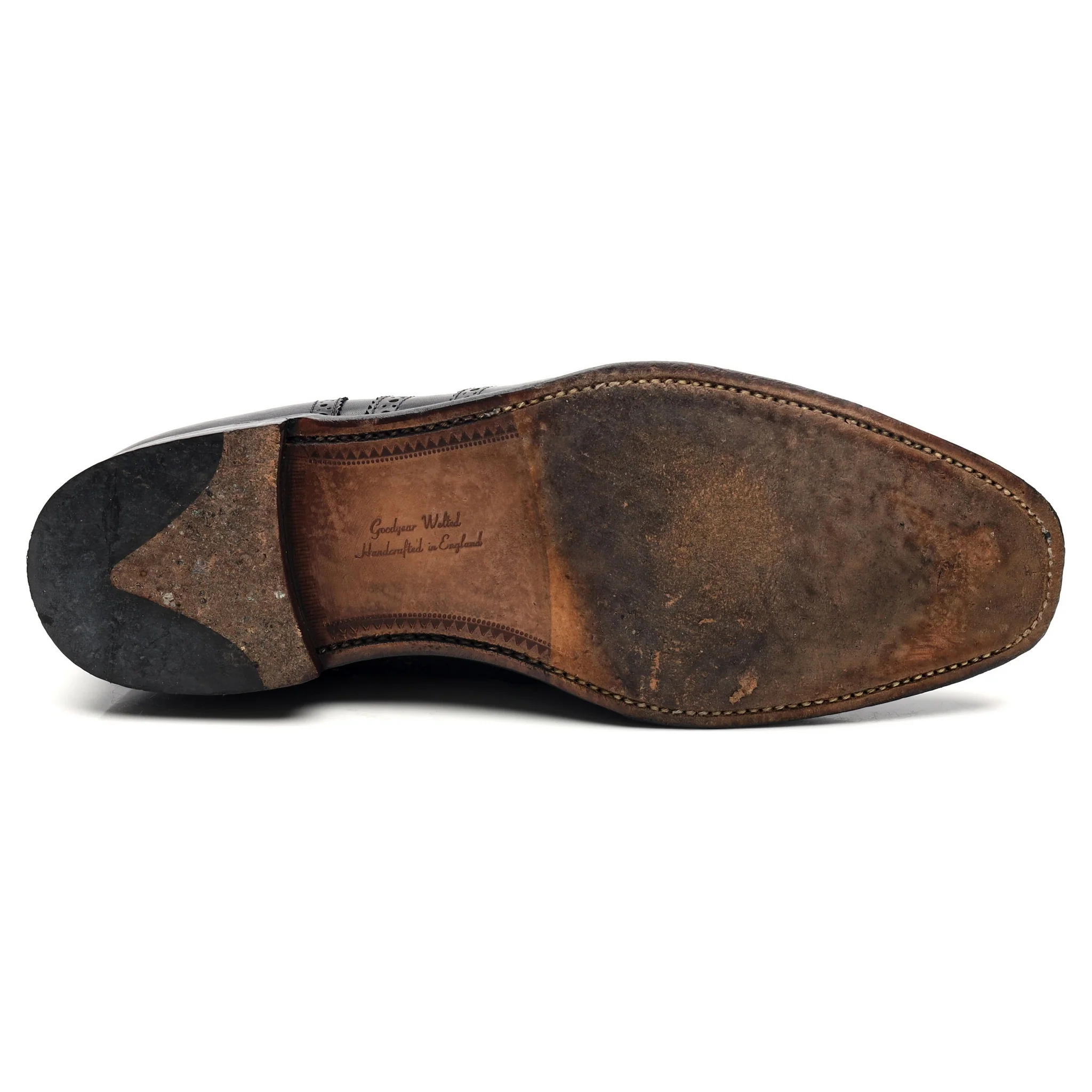 1880 'Buckingham' Black Leather Brogues UK 10.5 F - Image 11
