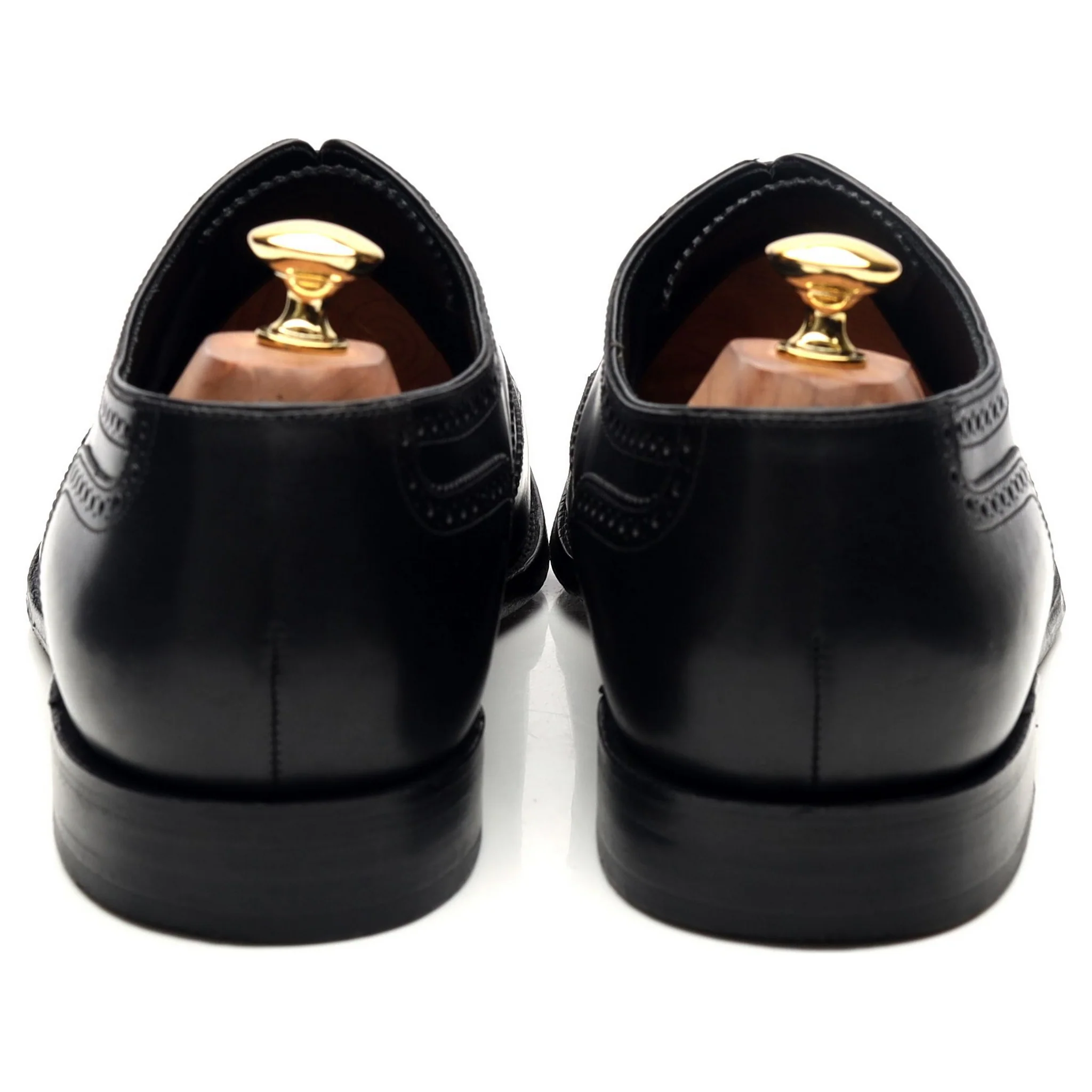 1880 'Buckingham' Black Leather Brogues UK 10.5 F - Image 4
