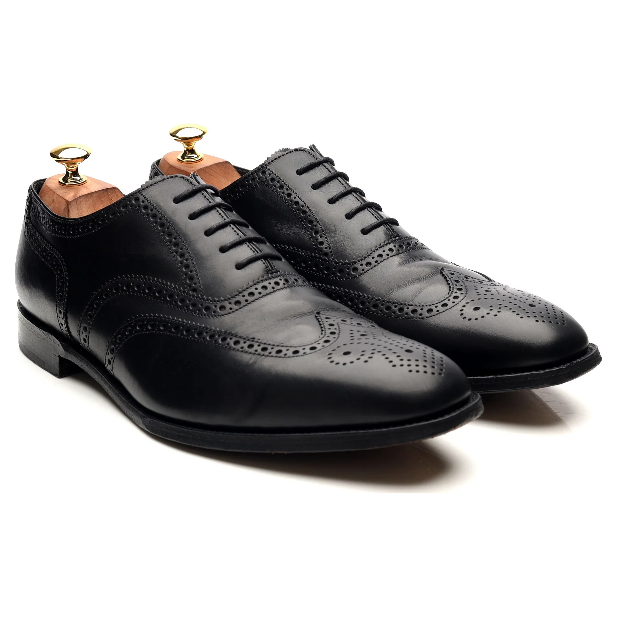 1880 'Buckingham' Black Leather Brogues UK 10.5 F - Image 7