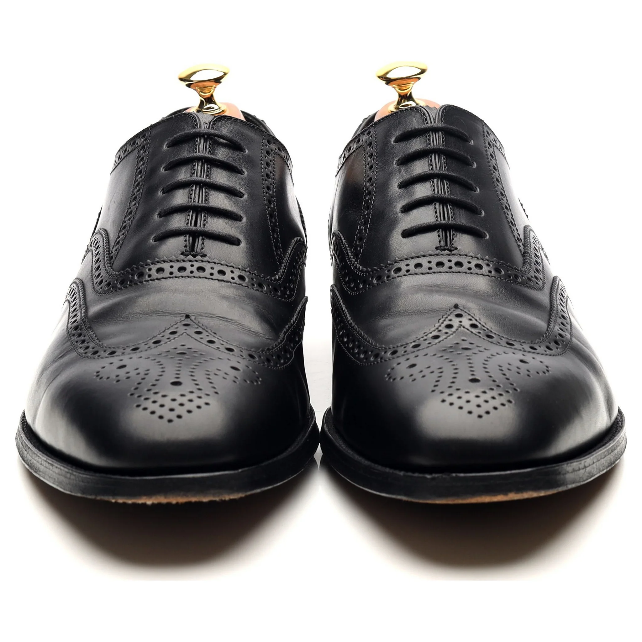 1880 'Buckingham' Black Leather Brogues UK 10.5 F - Image 8