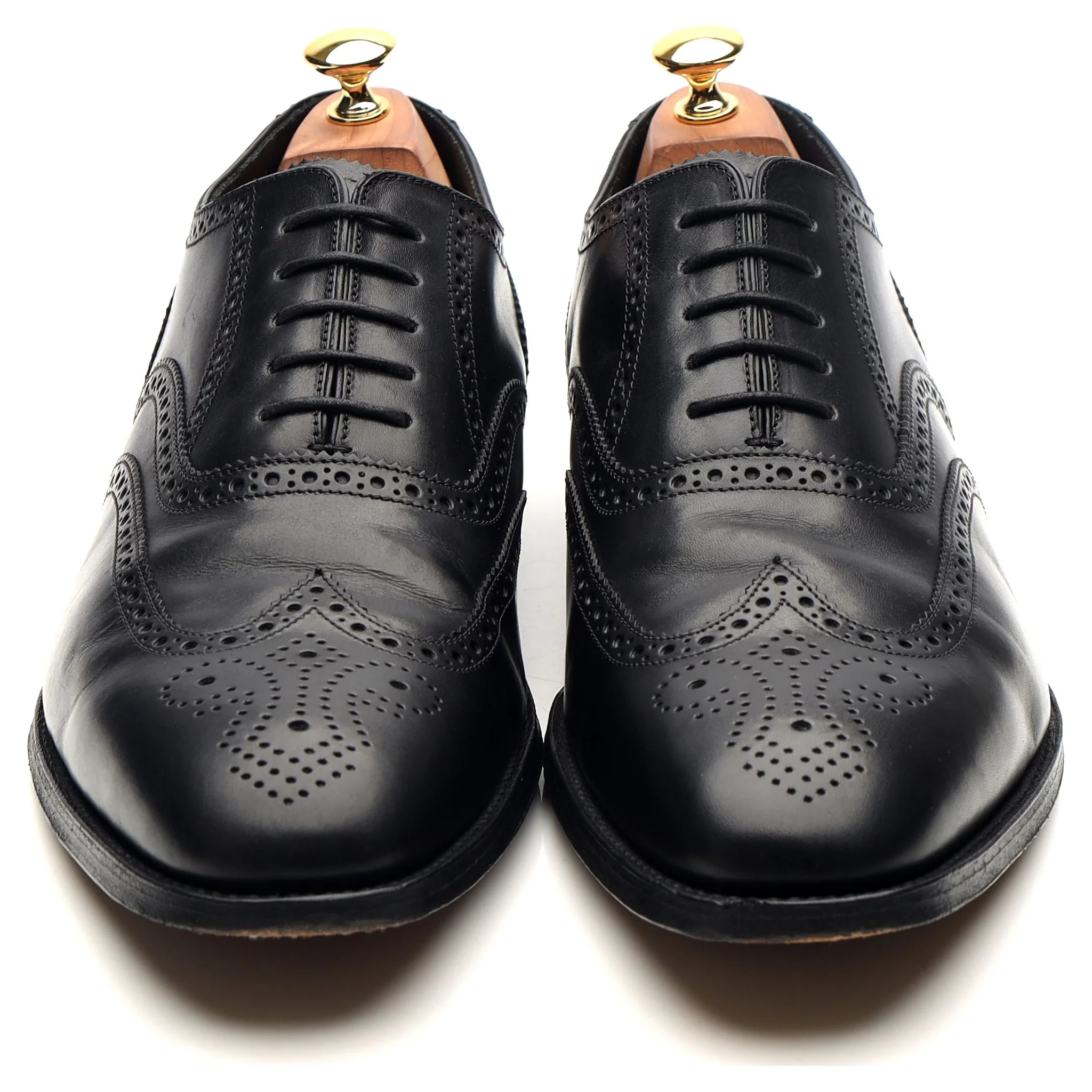 1880 'Buckingham' Black Leather Brogues UK 10.5 F - Image 9