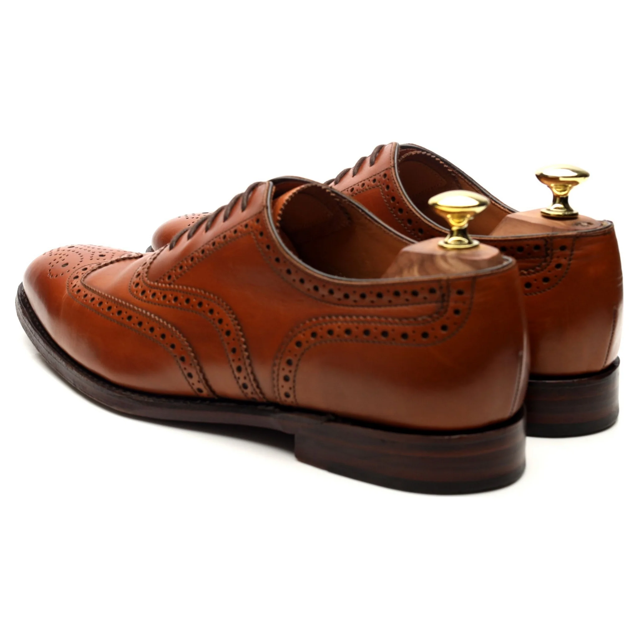 1880 'Buckingham' Tan Brown Leather Oxford Brogues UK 7.5 F - Image 3