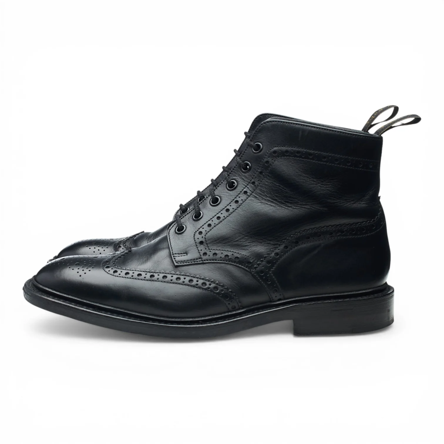 1880 'Burford 2' Black Leather Boots Brogues UK 8.5 F - Image 3