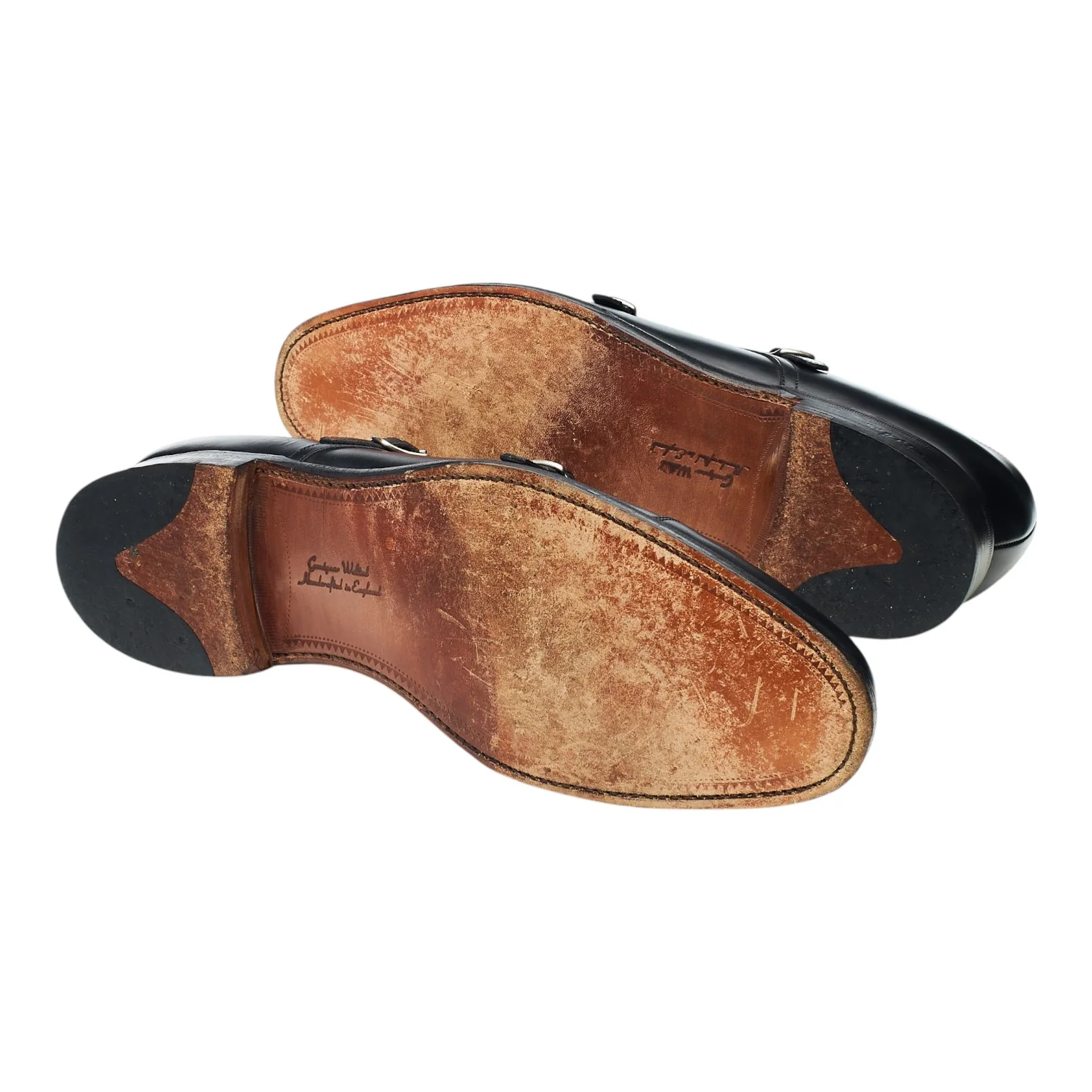 1880 'Cannon' Black Leather Monk Strap UK 12 F - Image 5