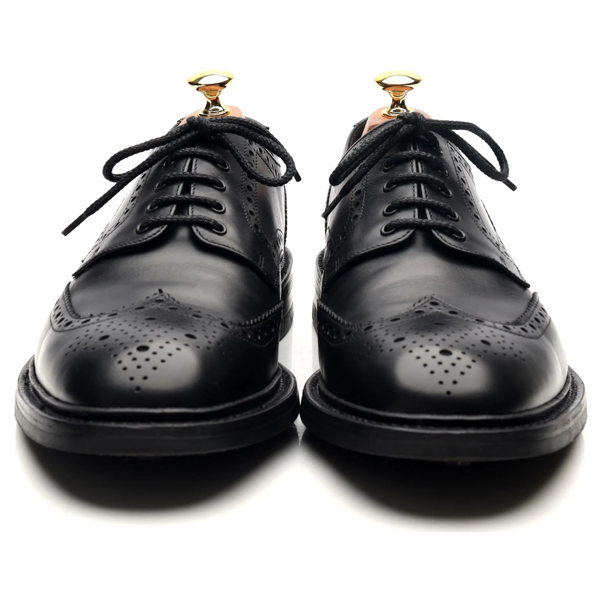 1880 'Chester' Black Leather Derby Brogues UK 10 F - Image 8
