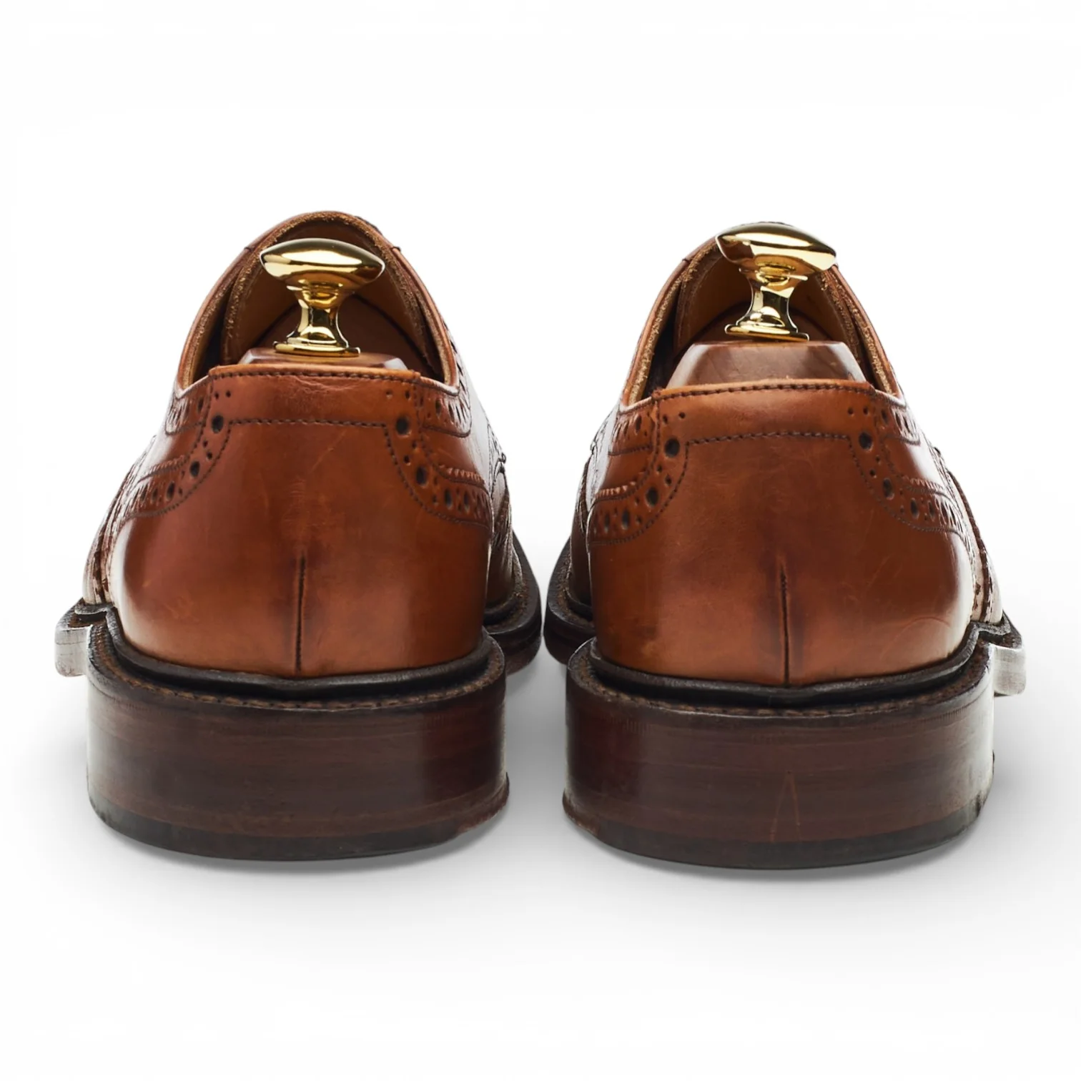 1880 'Chester' Tan Brown Leather Derby Brogues UK 6.5 F - Image 4