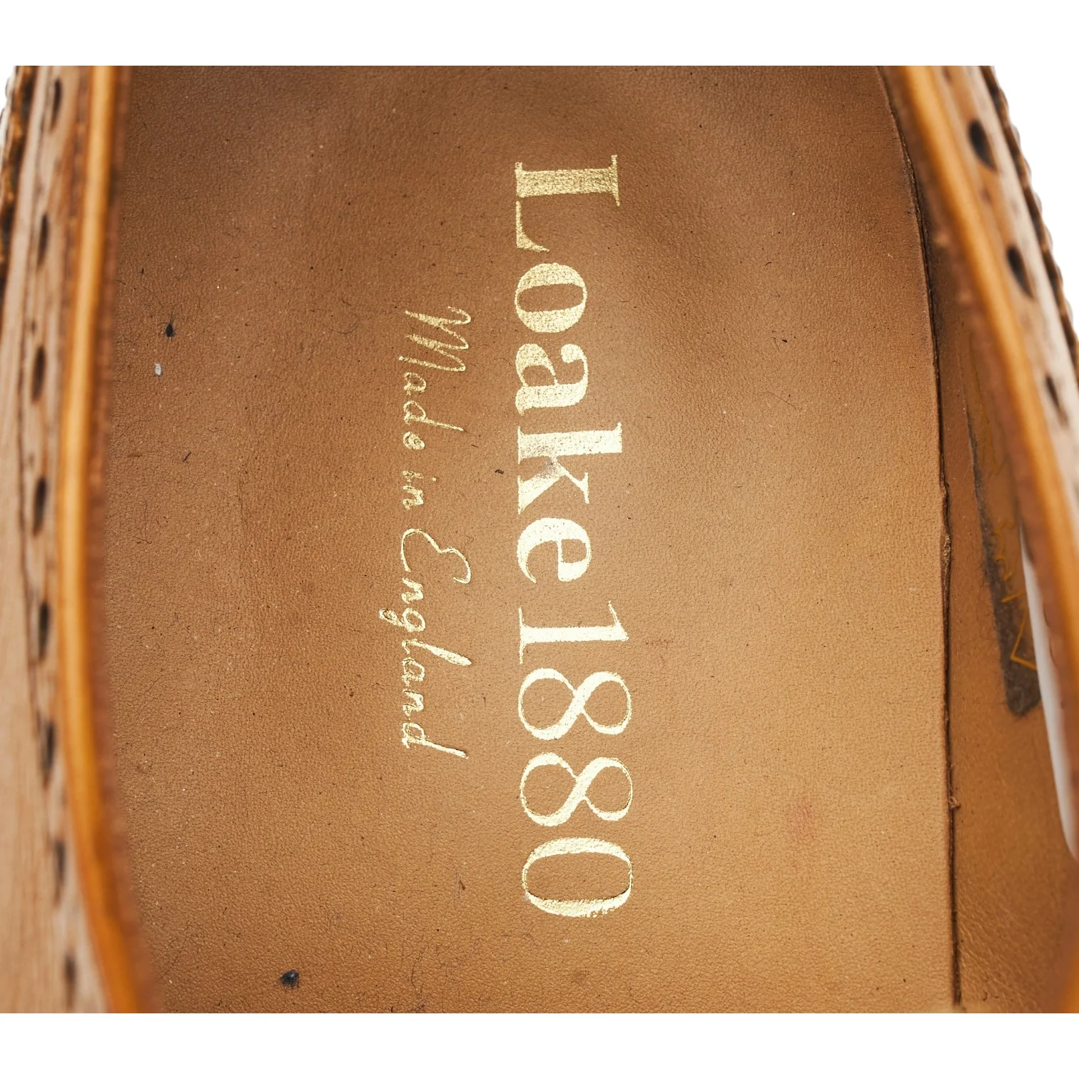 1880 'Chester' Tan Brown Leather Derby Brogues UK 7.5 F - Image 6