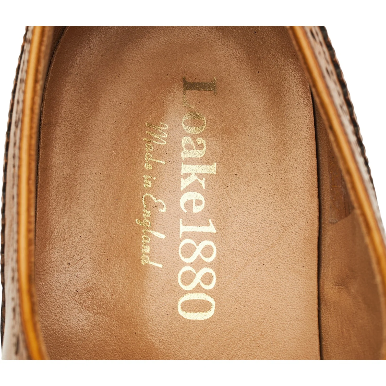 1880 'Chester' Tan Brown Leather Derby Brogues UK 9 F - Image 6