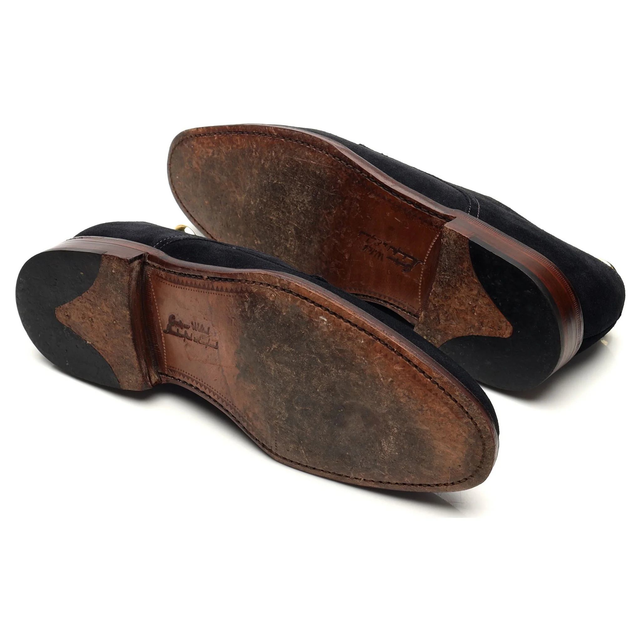 1880 'Ealing' Navy Blue Suede Split Toe Derby UK 7 F - Image 5