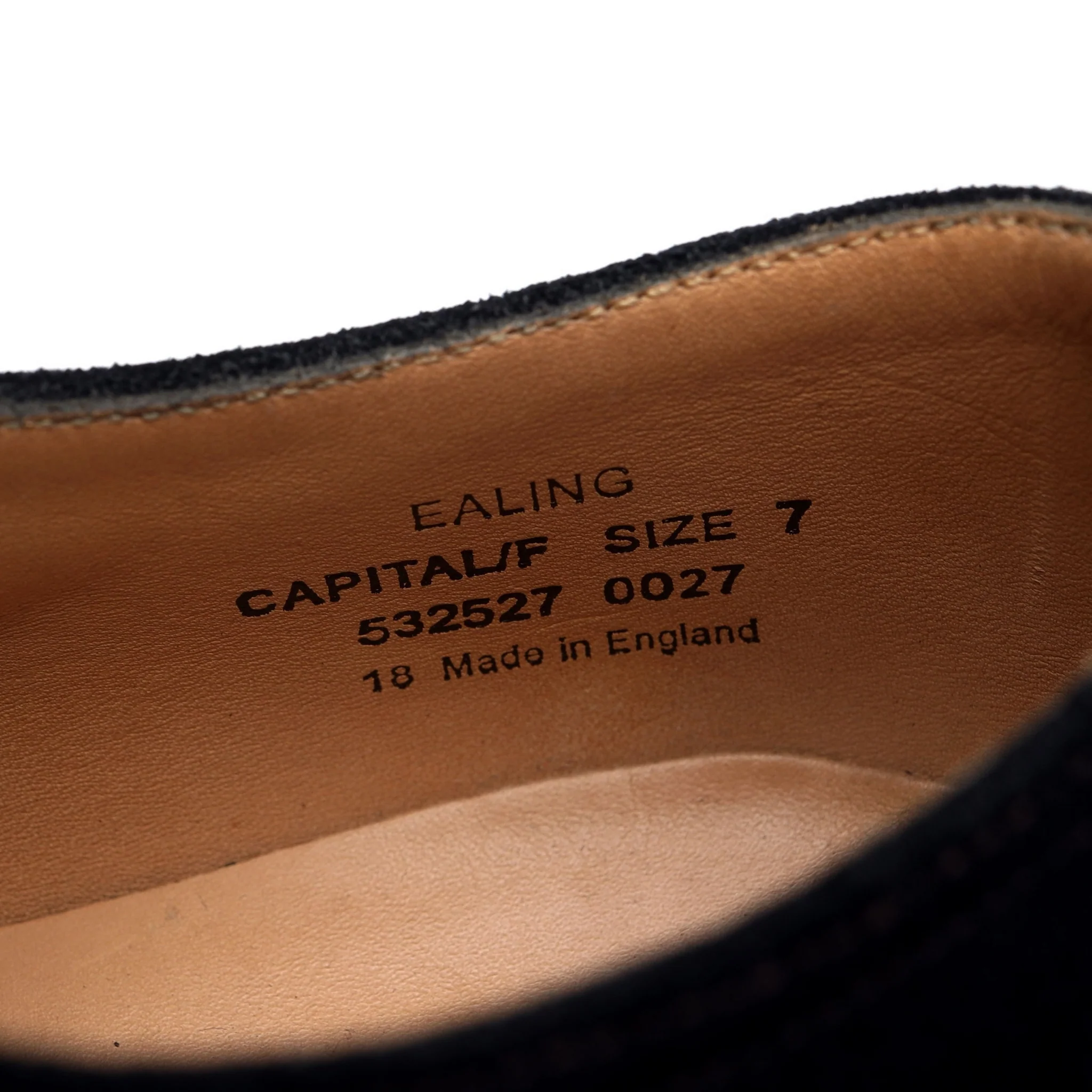 1880 'Ealing' Navy Blue Suede Split Toe Derby UK 7 F - Image 7