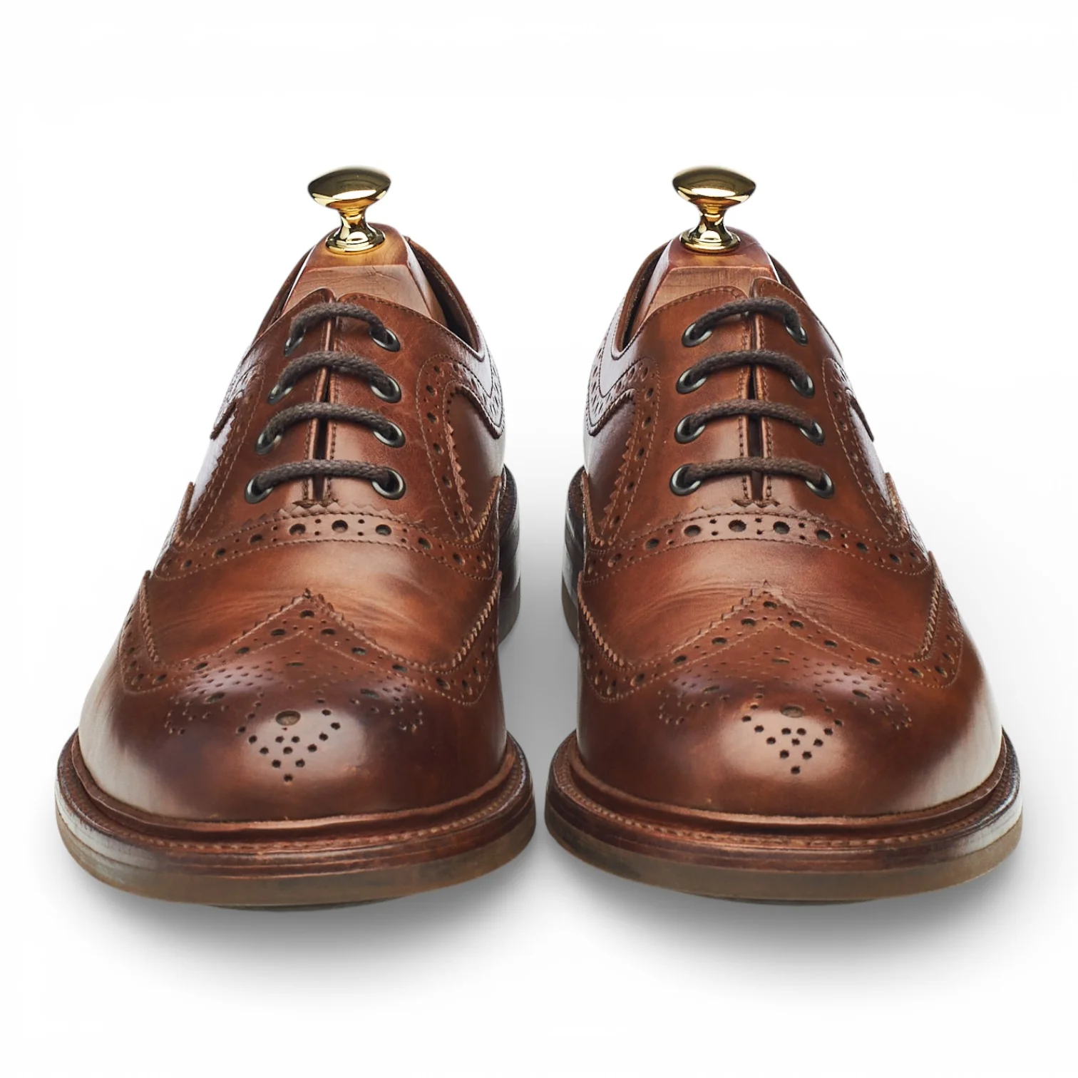 1880 'Edward' Brown Leather Oxford Brogues UK 9 G - Image 2