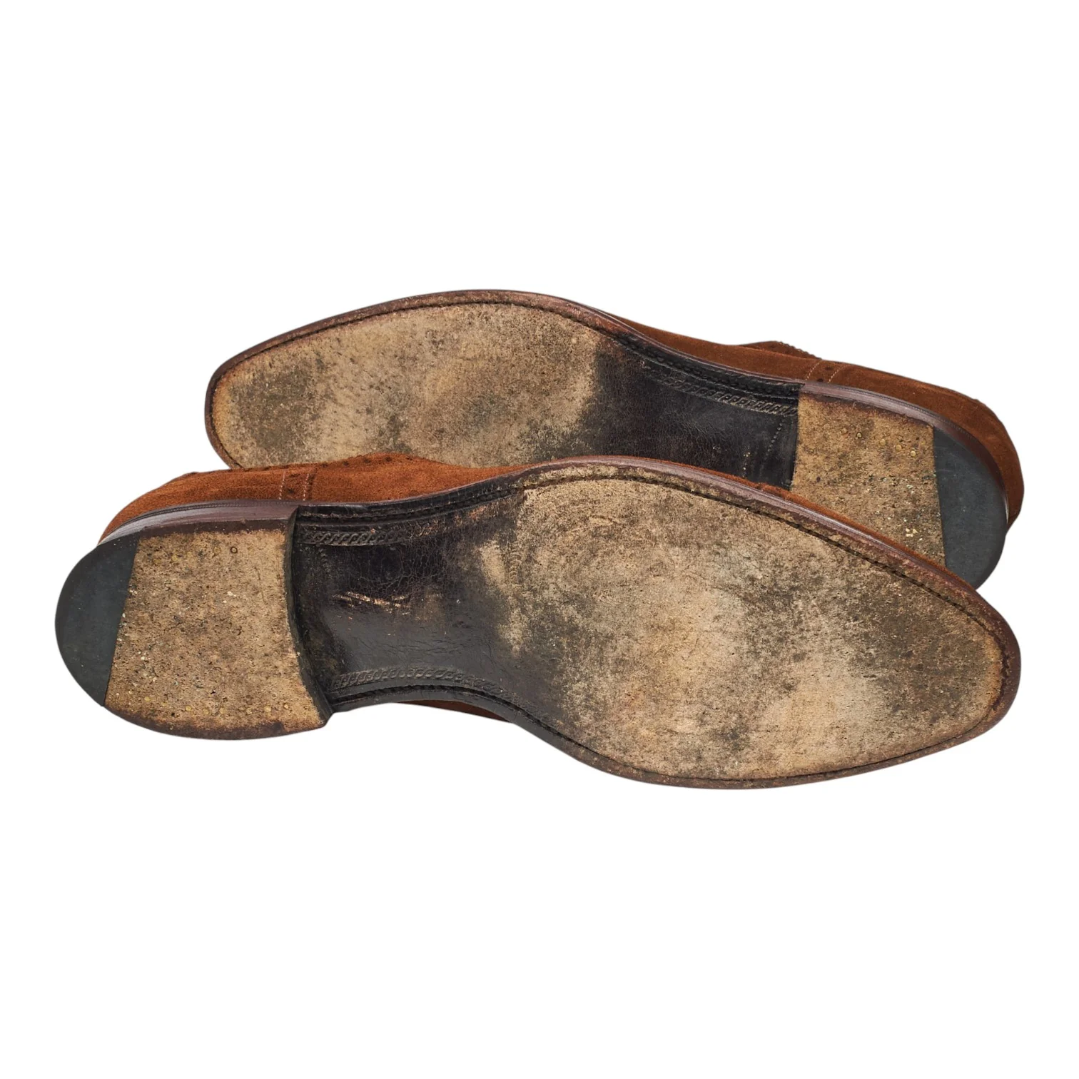 1880 Export Grade 'Trinity' Snuff Brown Suede Oxford Brogues UK 9 F - Image 5