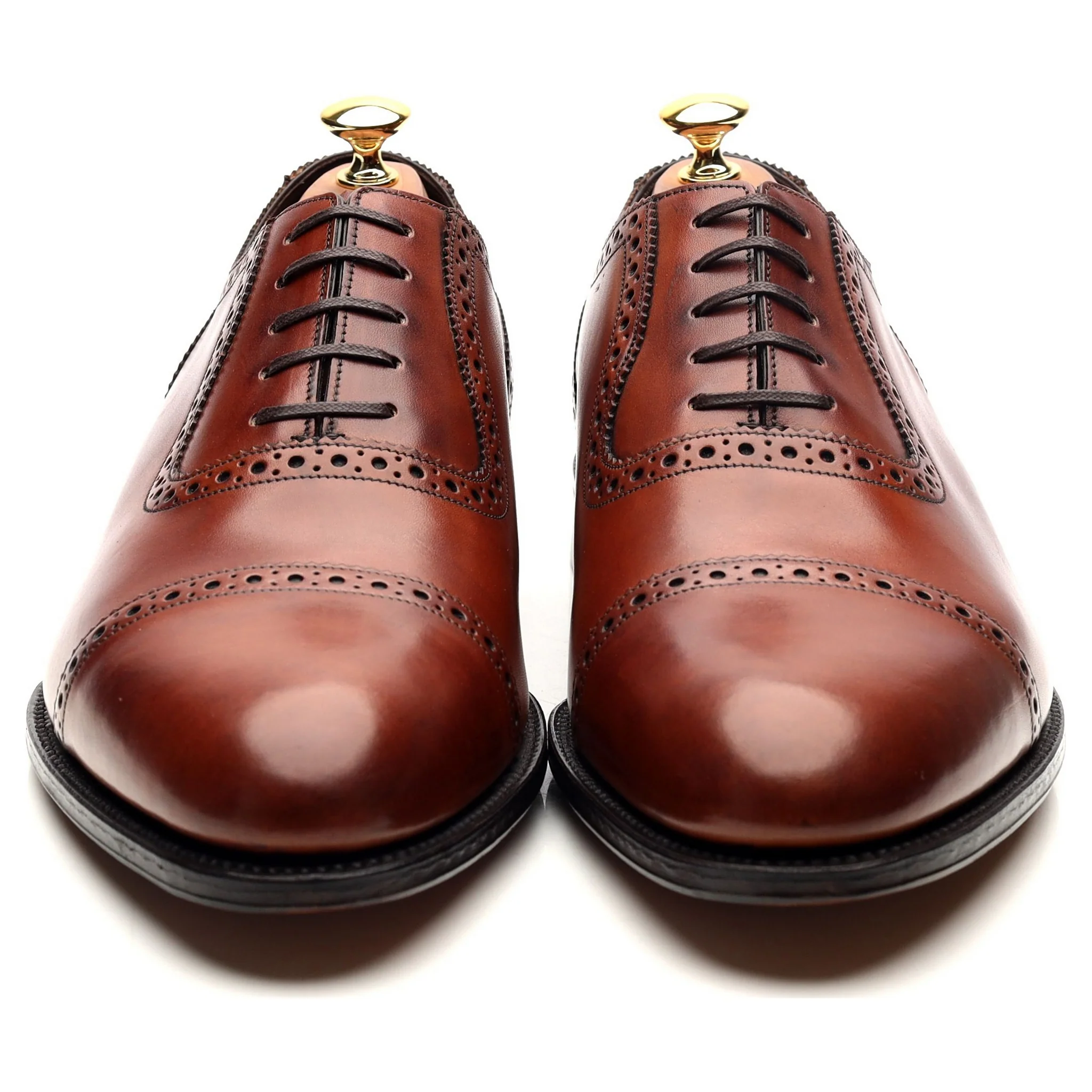 1880 Export Grade 'Trinity' Brown Leather Oxford Brogues UK 10.5 F - Image 8