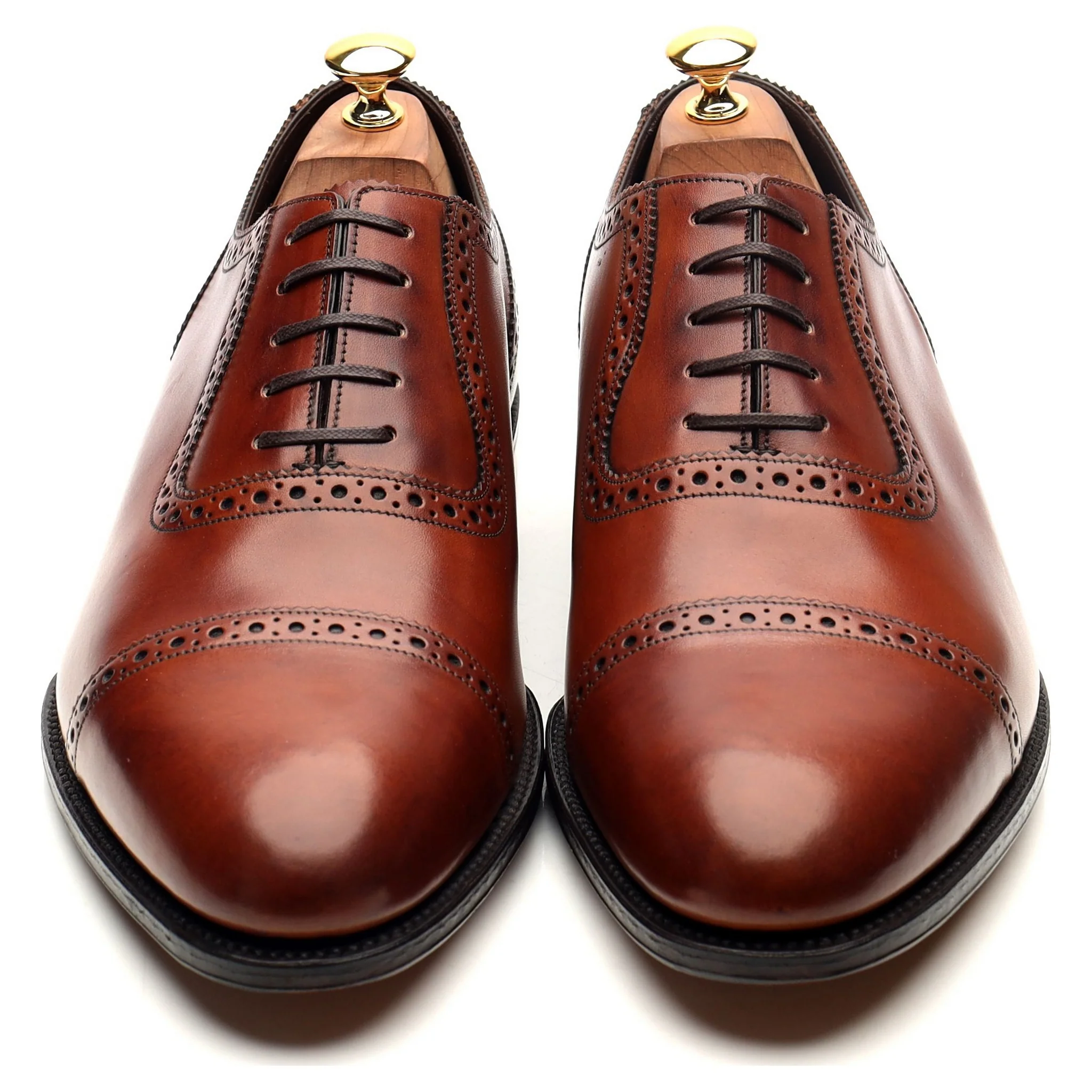 1880 Export Grade 'Trinity' Brown Leather Oxford Brogues UK 10.5 F - Image 9