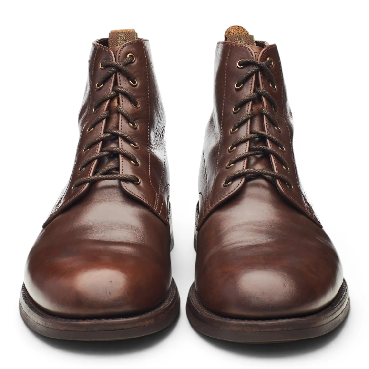 1880 'Hebden' Brown Leather Derby Boots UK 8.5 G - Image 2