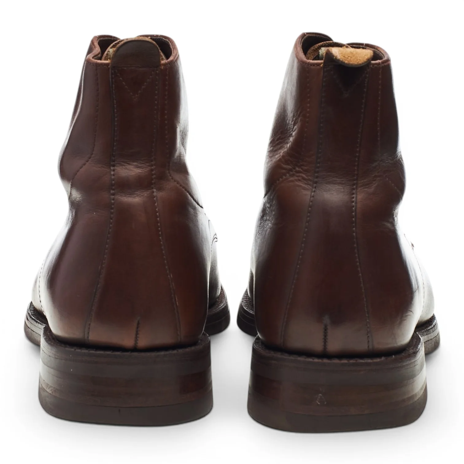 1880 'Hebden' Brown Leather Derby Boots UK 8.5 G - Image 4