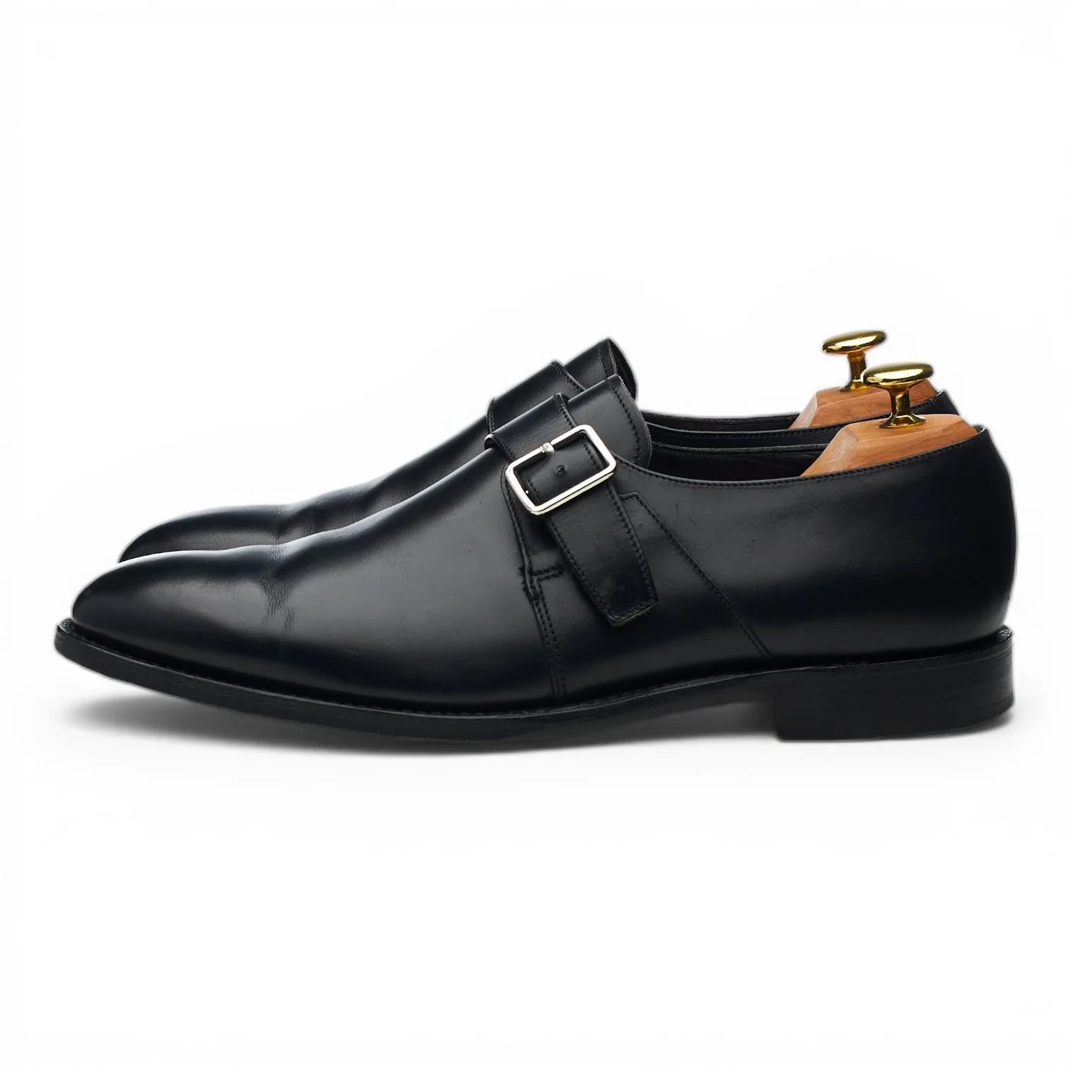1880 'Islington' Black Leather Monk Strap UK 8.5 F - Image 3