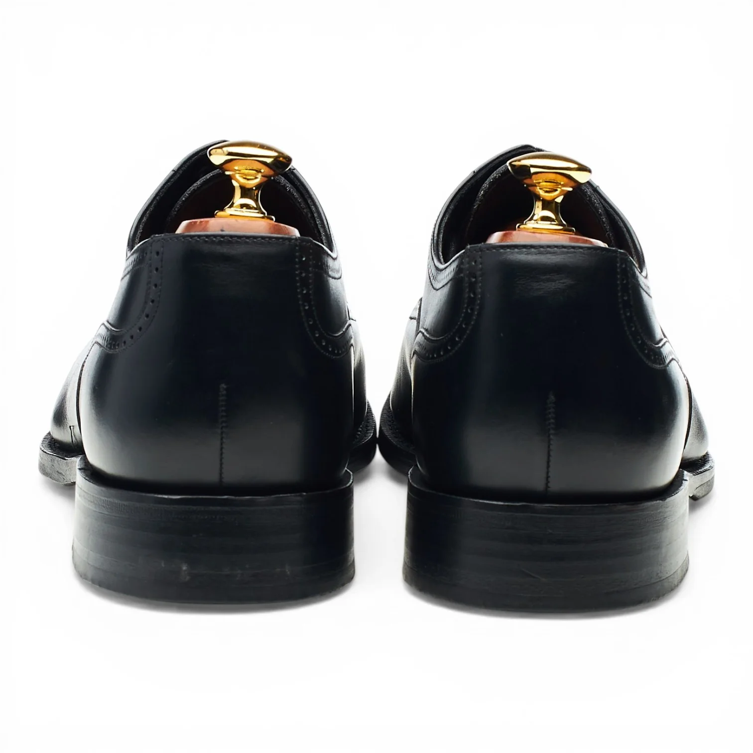1880 'Ledbury' Black Leather Oxford Brogues UK 10 F - Image 4