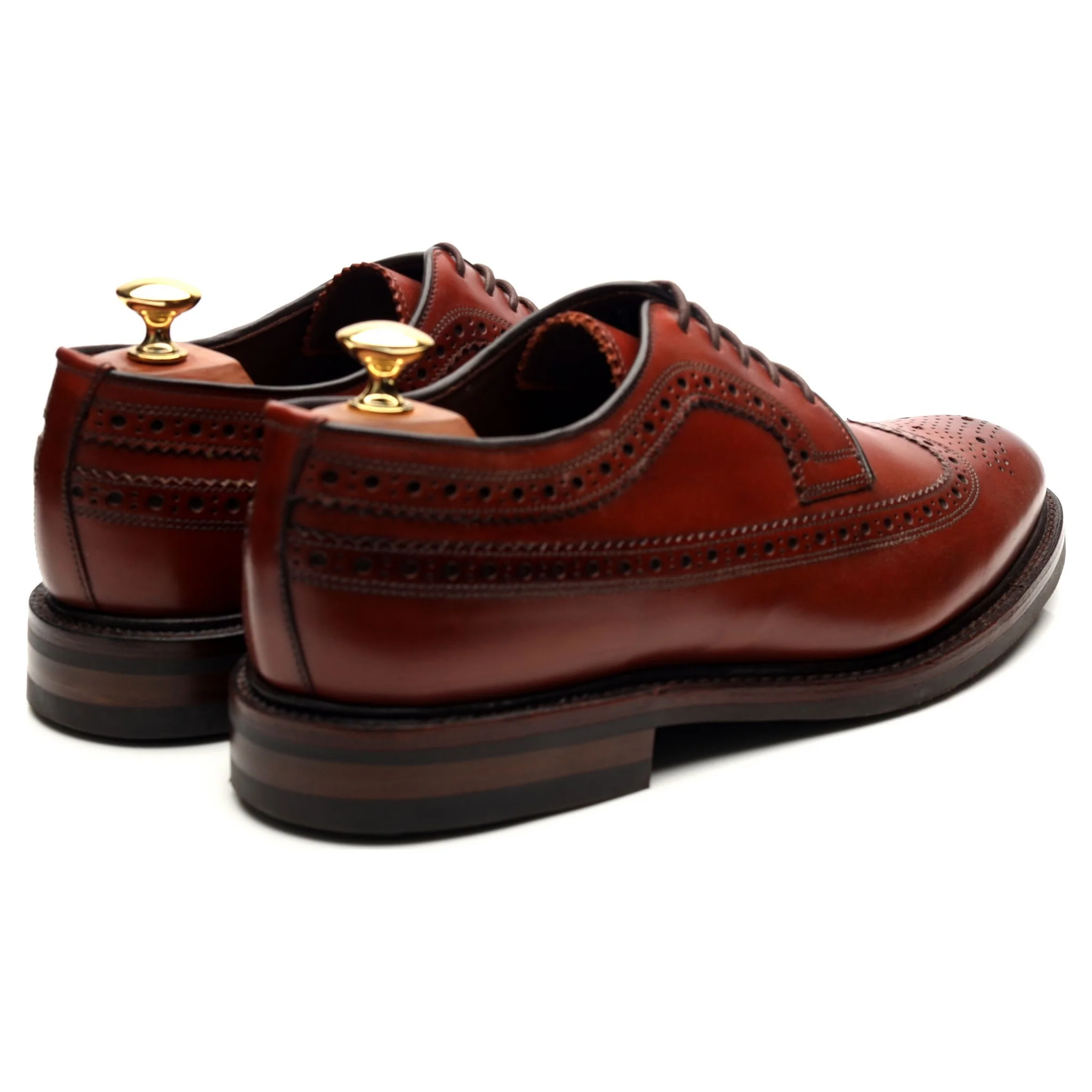 1880 Legacy 'Birkdale' Brown Leather Derby Brogues UK 9 F - Image 5
