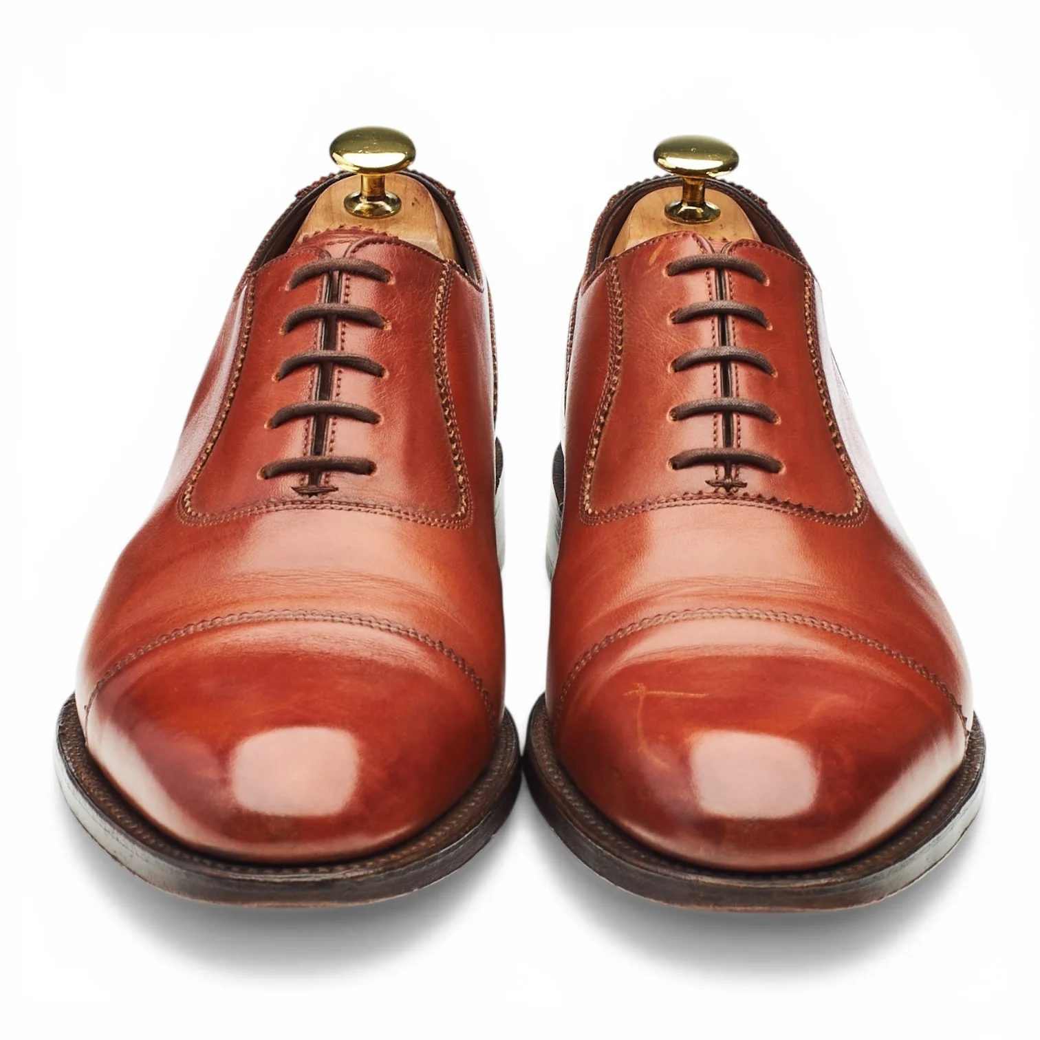 1880 Legacy 'Evans' Conker Brown Leather Oxford UK 8.5 F - Image 2