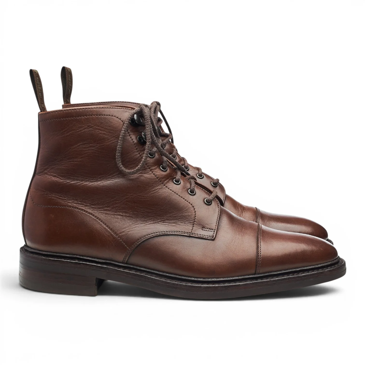 1880 'Roehampton' Dark Brown Leather Boots UK 8 F