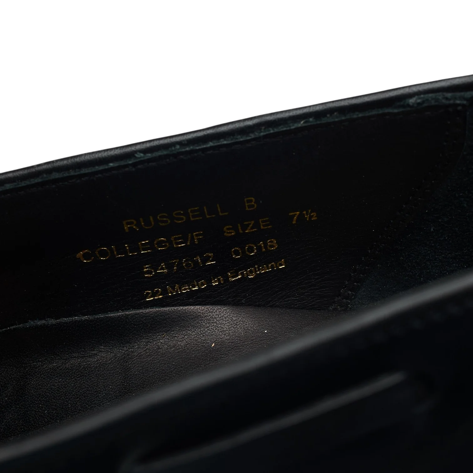 1880 'Russell' Black Leather Tassel Loafers UK 7.5 F - Image 7