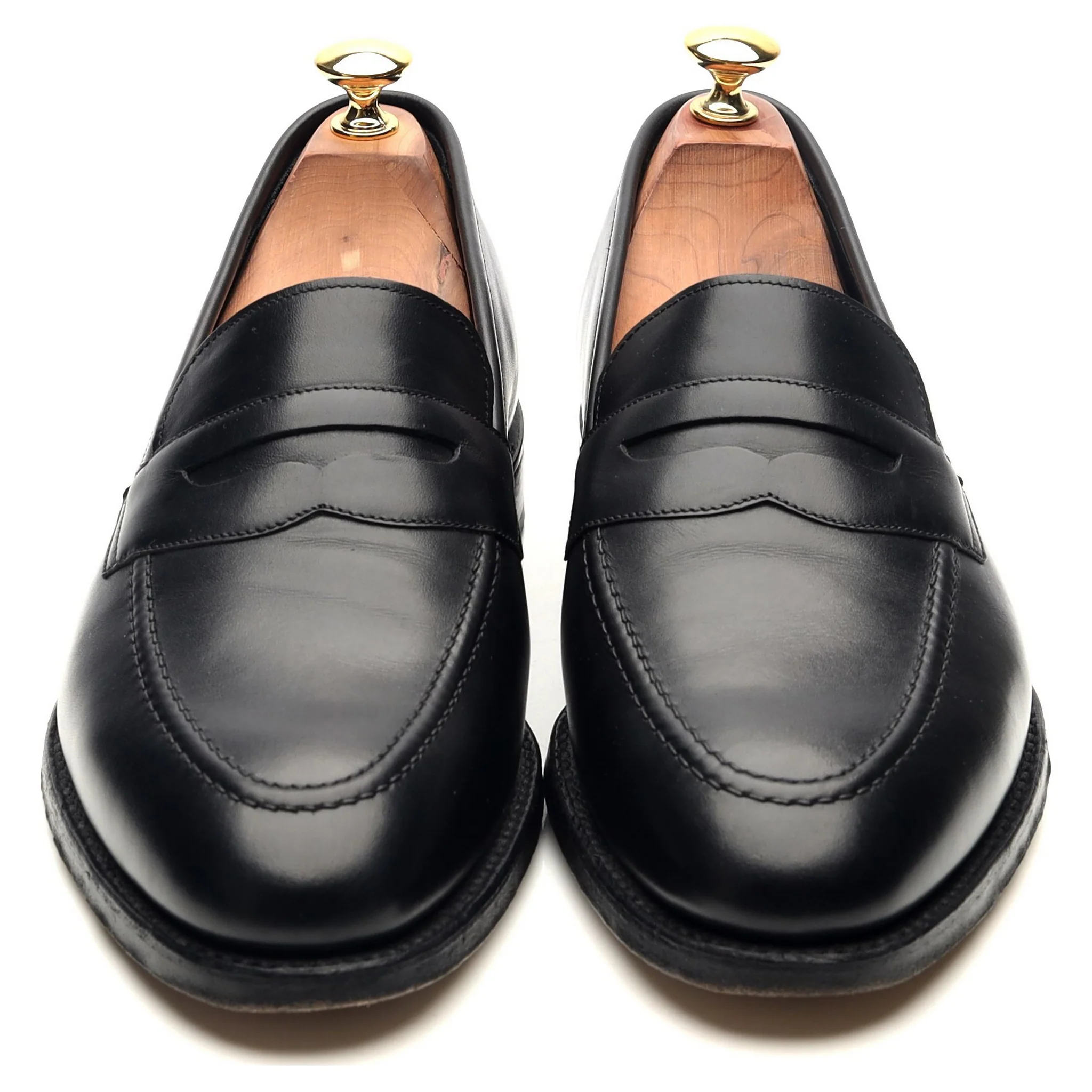 1880 'Whitehall' Black Leather Loafers UK 9 F - Image 9