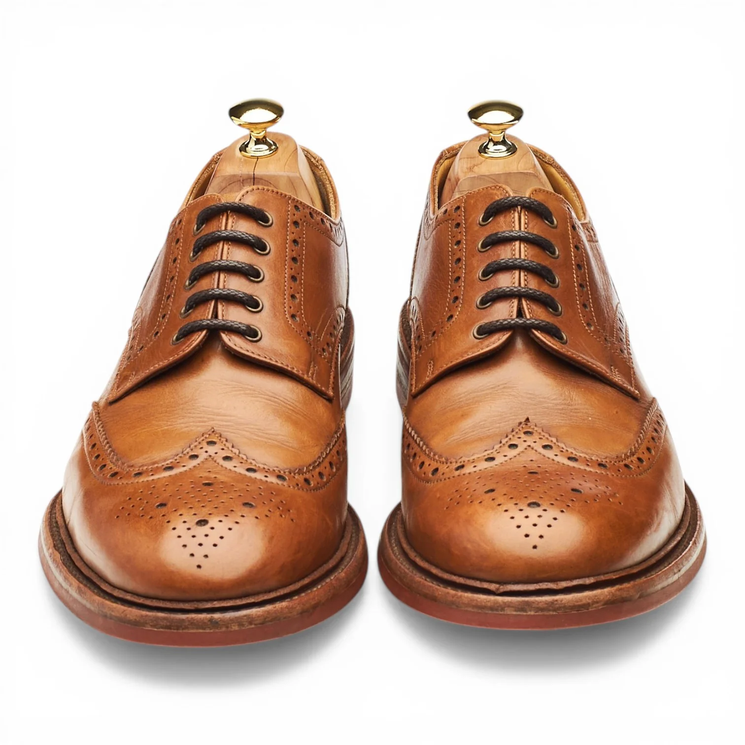 1880 'Worton' Tan Brown Leather Derby Brogues UK 11 G - Image 2