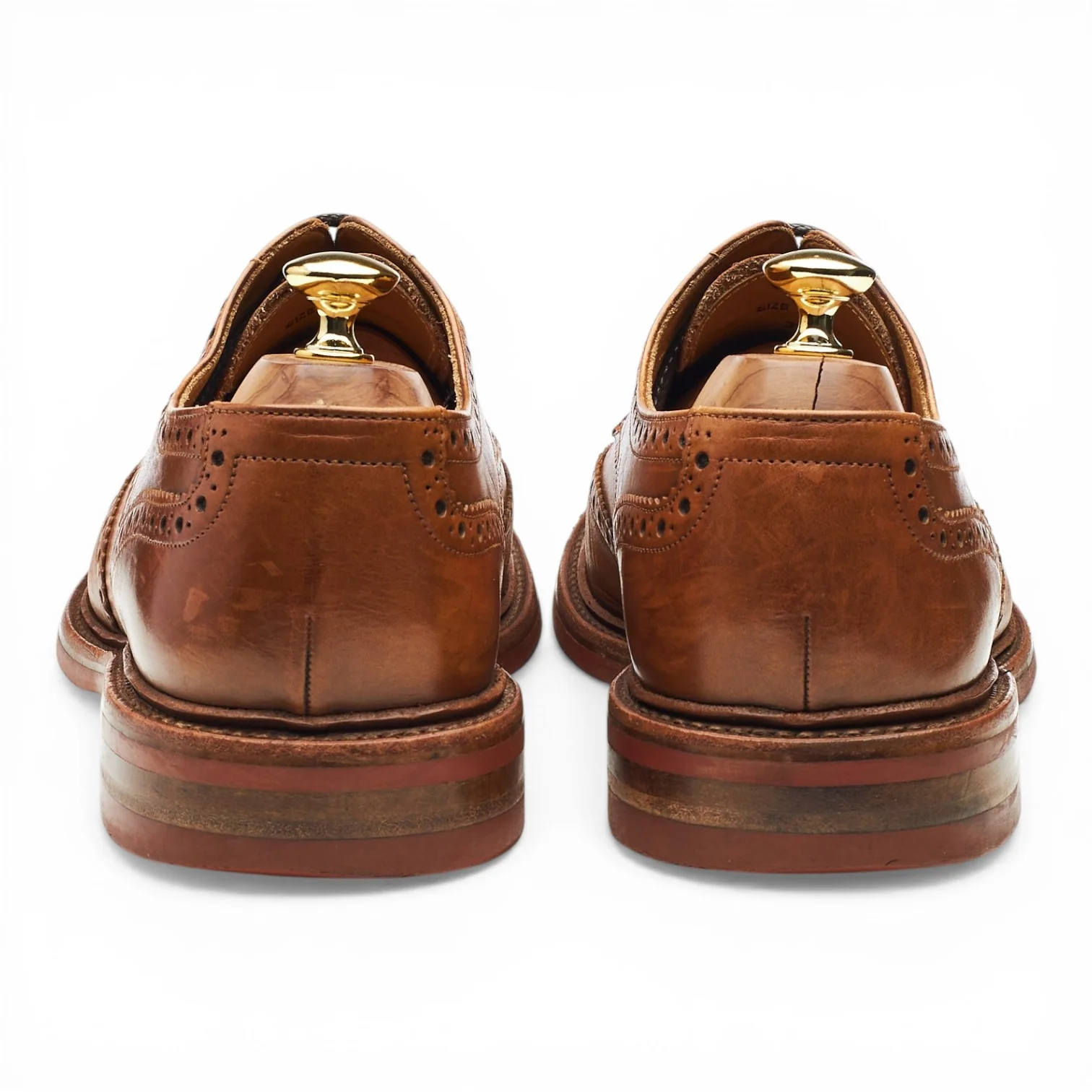 1880 'Worton' Tan Brown Leather Derby Brogues UK 11 G - Image 4